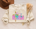 He is Risen Sweatshirt He is Risen Christian Easter Shirt Easter Bible Verse Shirt Retro Easter Day GiftEaster Jesus ShirtMatthew 286 Sweatshirt – Fan Favorite · Trending Graphic Apparel