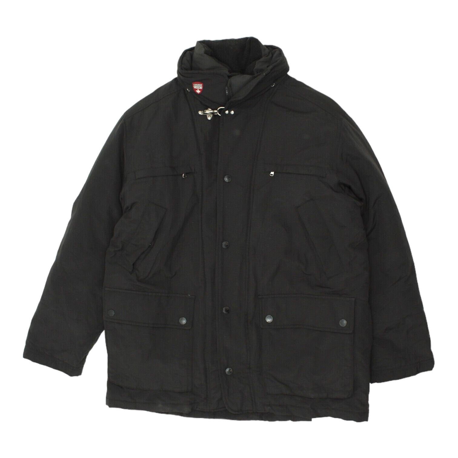 Canadian Classics Mens Black Puffer Lined Coat Vintage High End Designer VTG Graphic Tee – Premium Graphic · High-Quality Print