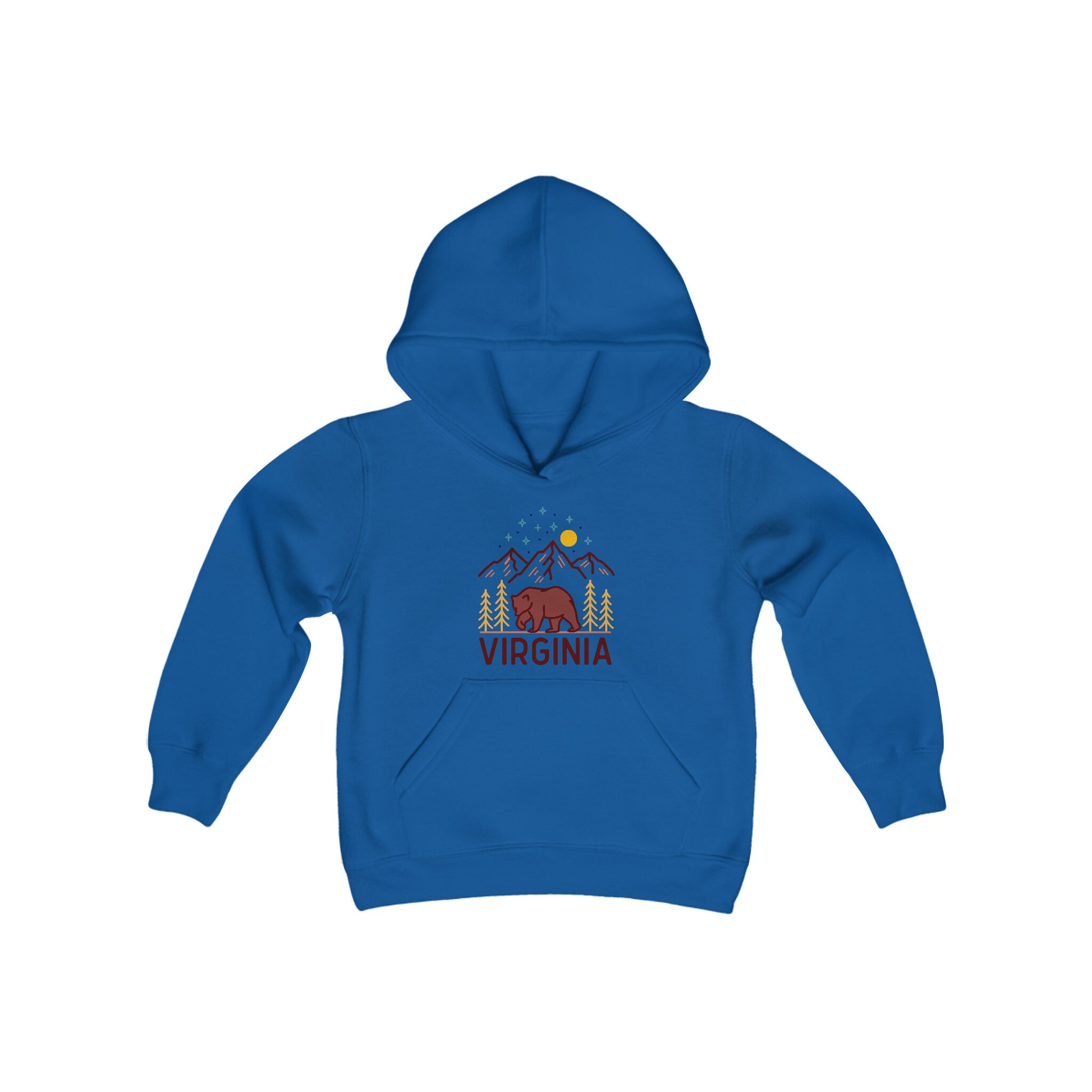 Virginia Youth Hoodie Virginia Bear Youth Sweatshirt Personalization Available Hoodie – Easygoing Wear · Top Pick For Any Outfit