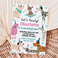 Birthday Invitations for Girls with Dogs Puppy Dog Invite Pawty Birthday Invitation Template Dog Party Invitation Printable Invitation DOG1 Graphic Tee – Easygoing Wear · Top Pick For Any Outfit
