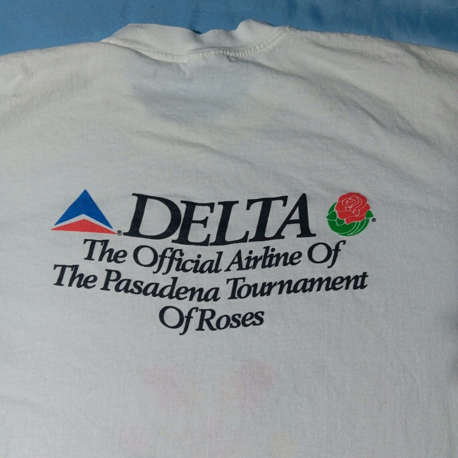 Vintage 1990s 1991 Rose Bowl Games Tournament of Roses Delta Event T Shirt XL Graphic Tee – Aesthetic Look · Great Gift For Fans