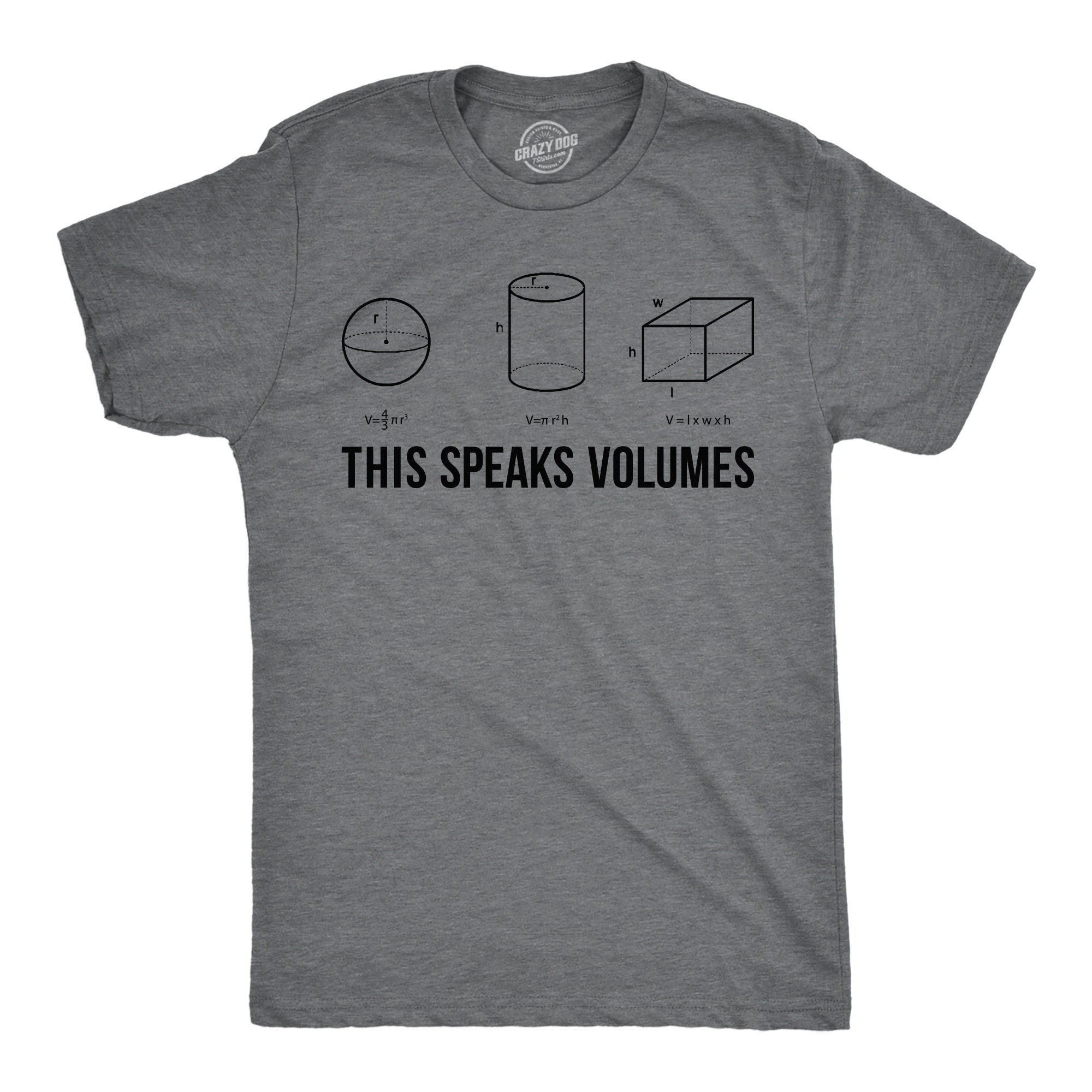 Geeky Shirts Nerdy TShirts This Speaks Volumes Geometry Teacher Maths Shirt Maths Student Shirt Funny Teacher Shirt Math Joke Shirts Graphic Tee – Easygoing Wear · Perfect For Daily Wear