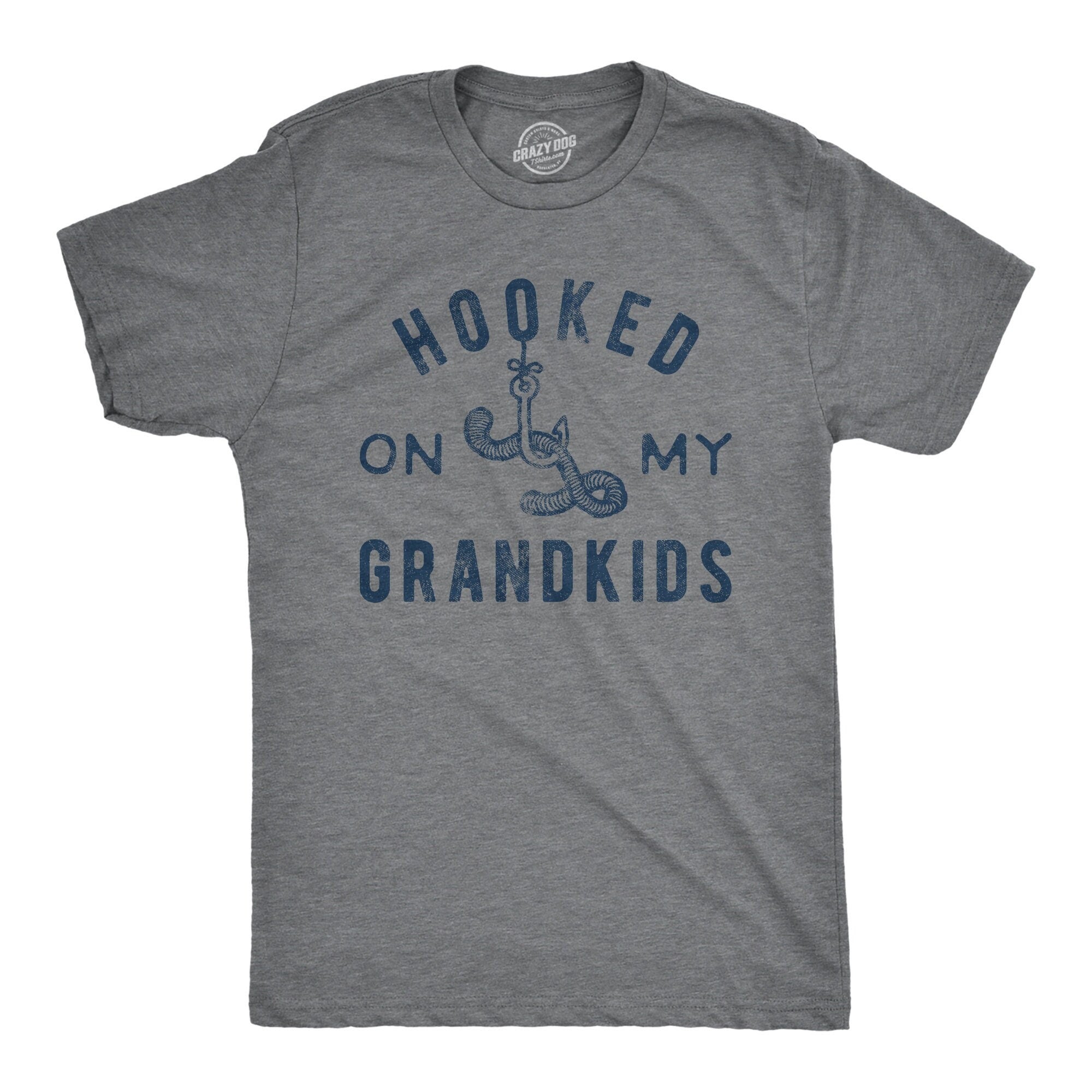Fishing Tshirt Funny Fishing Shirt Grandpa Shirts Fisherman Gifts Present For fisherman Father39s Day Gifts Hooked On My Grandkids Graphic Tee – Premium Graphic · High-Quality Print