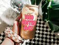 Iced Coffee Slut Glass Tumbler Gifts Cup Bamboo Lid with Straw Iced Coffee Water Soda Can 16oz Graphic Tee – Bold Style · High-Quality Print