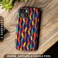 Subtle LGBTQ Rainbow Zigzag Tough Case iPhone 16 Pro Max Plus 15 14 13 12 11 Samsung S24 S23 S22 S21 Google Pixel 9 8 7 6 5 Phone Graphic Tee – Aesthetic Look · Trending Graphic Apparel