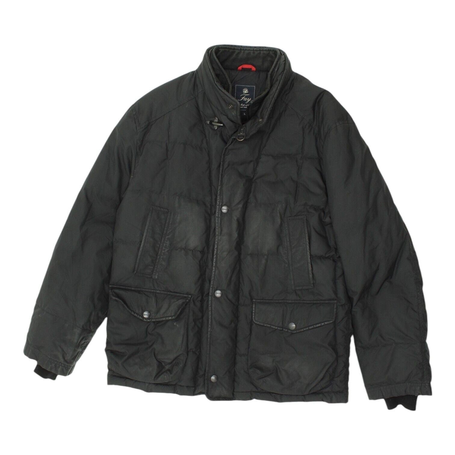 Fay Mens Black Double Collar Padded Jacket Vintage High End Designer VTG Graphic Tee – Premium Graphic · Perfect For Daily Wear
