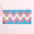 Subtle Trans Pride Waves Beach Towel 30x60quot 36x72quot Beach Towel Bath Towel Pool Towel Beach Lovers Towel Transgender Flag Towel Graphic Tee – Warm & Stylish · Must-Have Style
