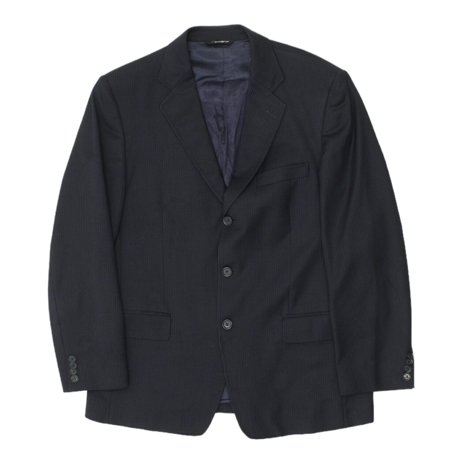 Dolce Gabbana Mens Navy 3 Button Pin Stripe Blazer Jacket Vintage Designer Graphic Tee – Warm & Stylish · Top Pick For Any Outfit