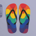 Subtle LGBTQ Rainbow Pride Waves Flip Flops All Over Print Beach Sandals Gay Pride Flag Color Flip Flops LGBT Flip Flops Graphic Tee – Warm & Stylish · Trending Graphic Apparel