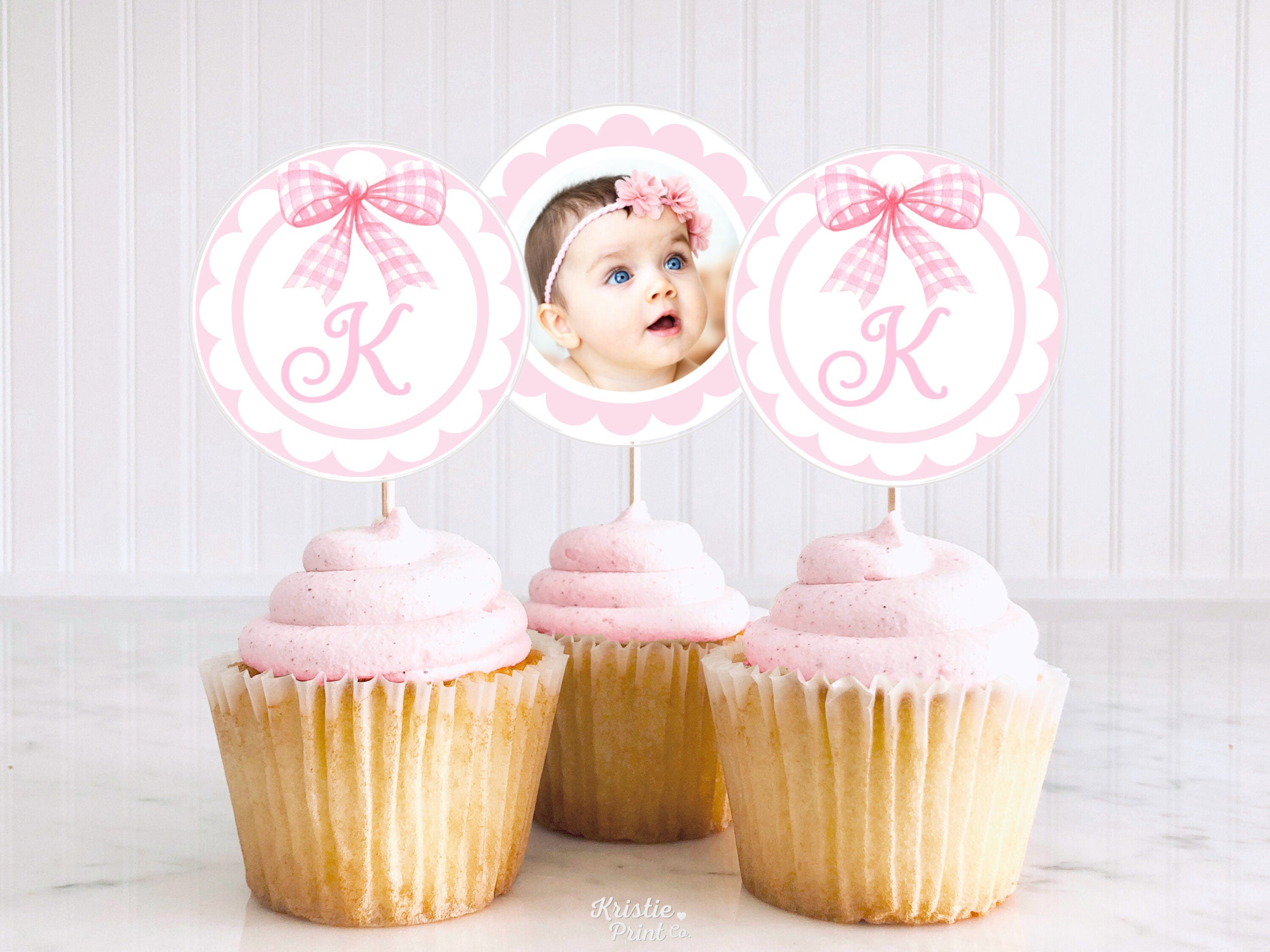 Pink Bow Cupcake Toppers Pink Bow Party Decor Pink Bow Birthday Girl Cupcake Topper Cute Cupcake Decor Baby Girl Topper Cupcake Picks PINK1 Graphic Tee – Aesthetic Look · Great Gift For Fans