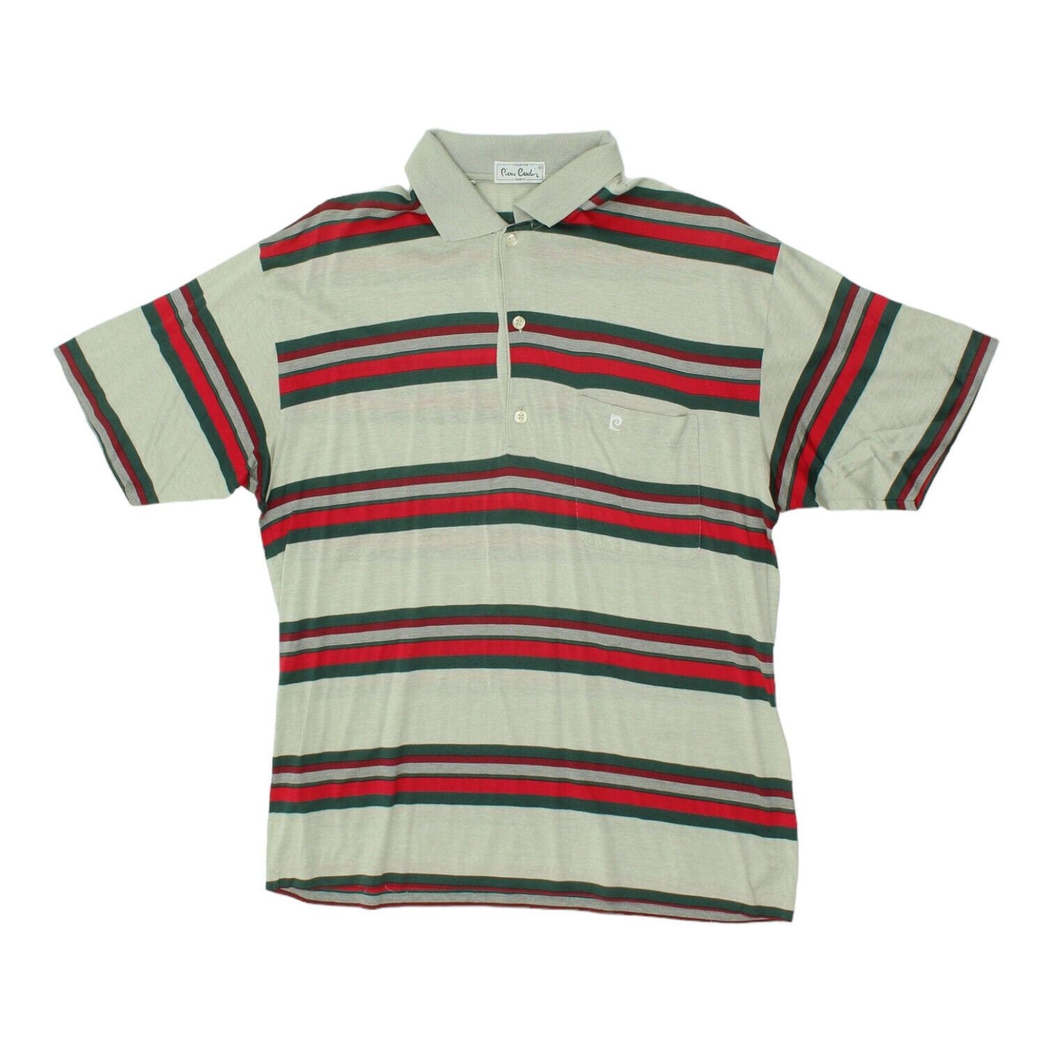 Pierre Cardin Mens Grey Striped Polo Shirt Vintage Designer Sports Casual VTG Graphic Tee – Aesthetic Look · Top Pick For Any Outfit