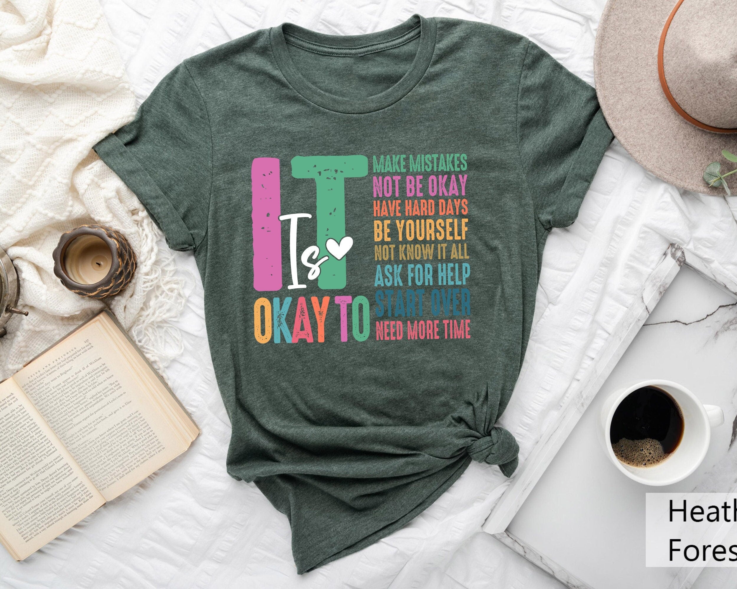 It39s Okay To Make Some Mistakes Shirt Mental Health Shirt Motivational Shirt Mental Health Matters Motivational Shirt It39s Okay To Graphic Tee – Feel-Good Design · Perfect For Daily Wear