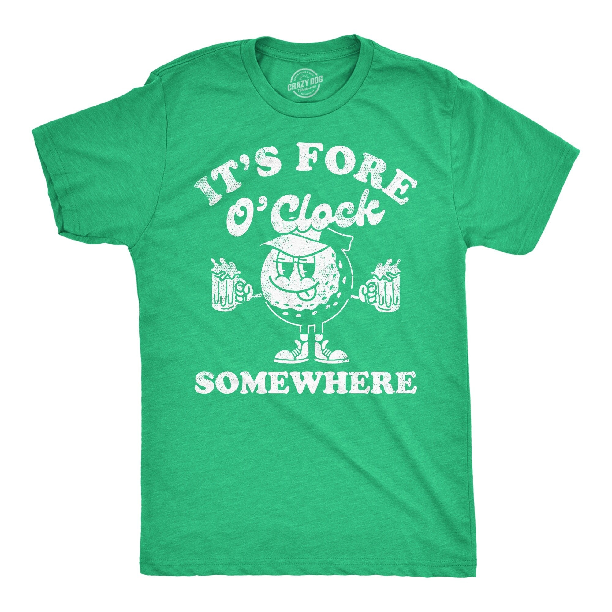 Funny Joke Golf Shirt Golfing T Shirt Men Dad Golfer Drinking Shirts Gifts For Golfers It39s Fore O39clock Somewhere Beer Drinking Fore Graphic Tee – Easygoing Wear · Top Pick For Any Outfit