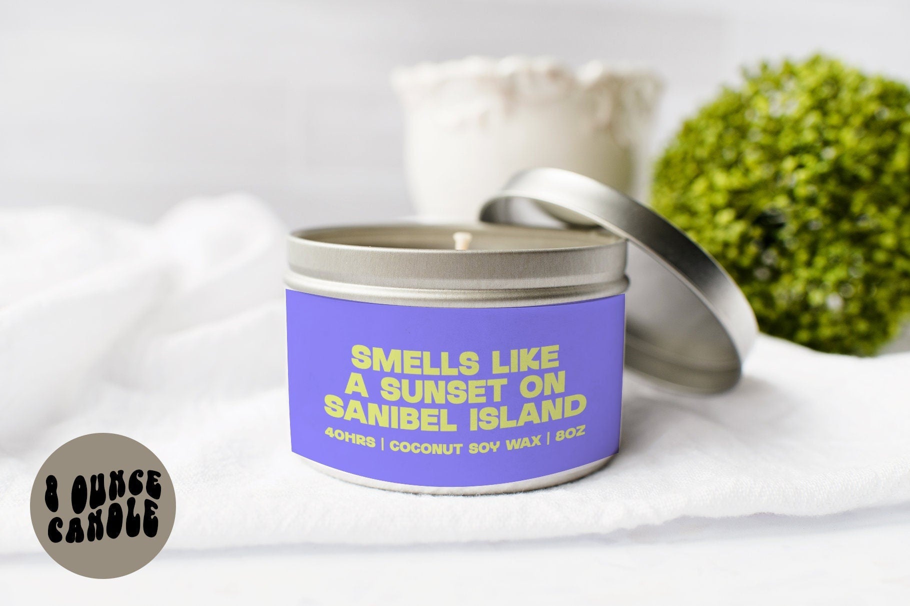 Sanibel Island Florida Candle Gifts Tin Coconut Soy Wax Scented Aromatherapy Vanilla Coffee Home Office Decor Graphic Tee – Premium Graphic · Trending Graphic Apparel