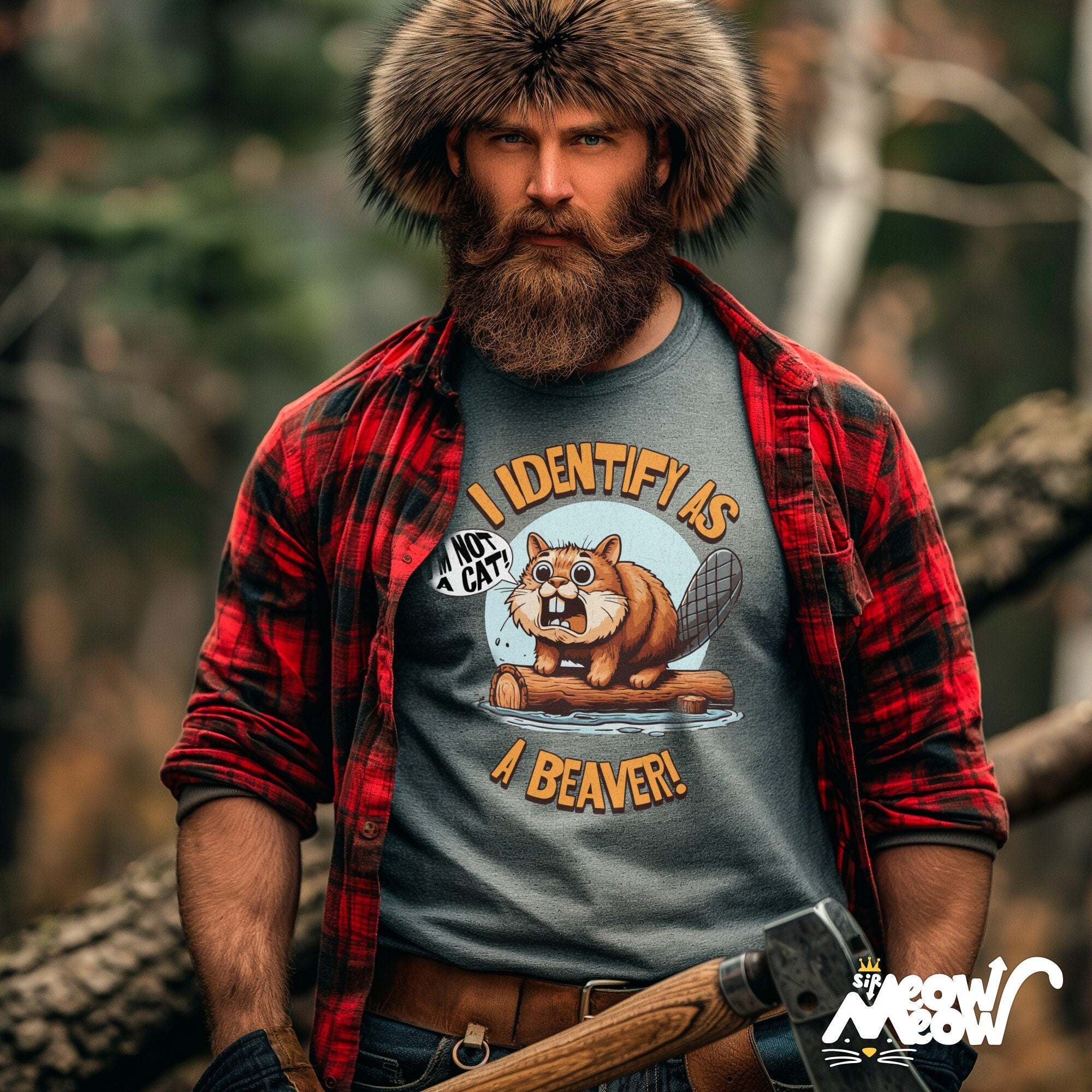 Beaver Identity Cat T Shirt Funny Identity Joke Shirt Gift for Cat Lovers Graphic Tee – Aesthetic Look · High-Quality Print