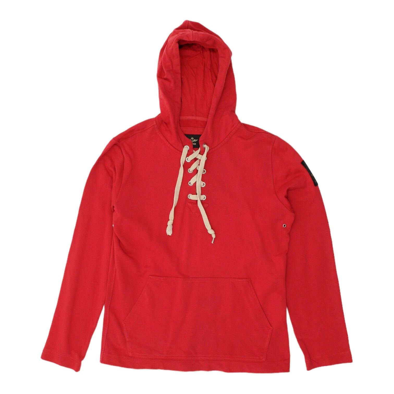 Dekker Mens Red Lace Fastening Pullover Hoodie Vintage Casual Designer Hoody Hoodie – Soft Feel · High-Quality Print