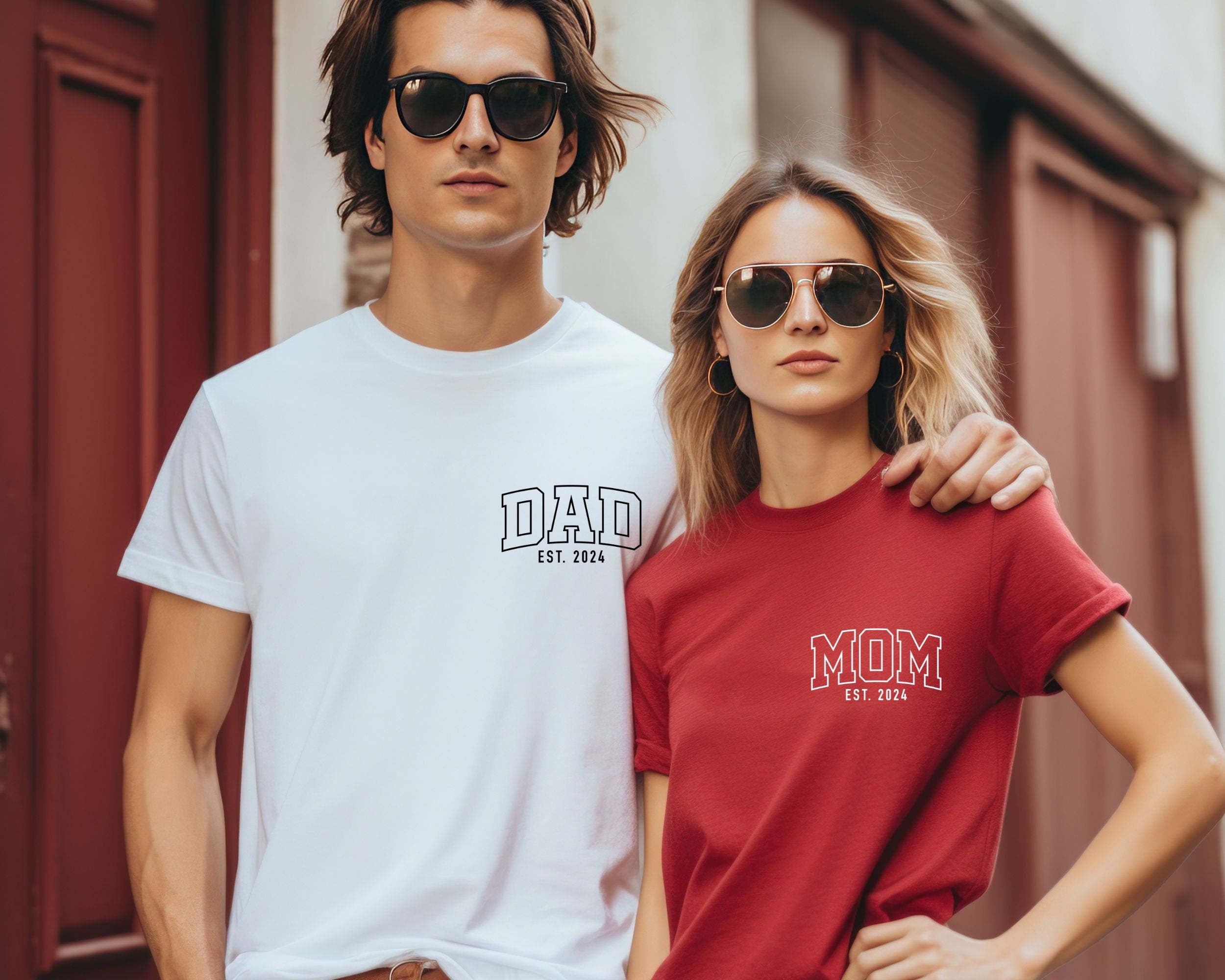 Custom Mom and Dad Shirts New Dad Shirt Gift for New Mom Pregnancy Announcement Shirts Christmas Gift For Mom and Dad Mom Sweatshirt Sweatshirt – Easygoing Wear · Top Pick For Any Outfit