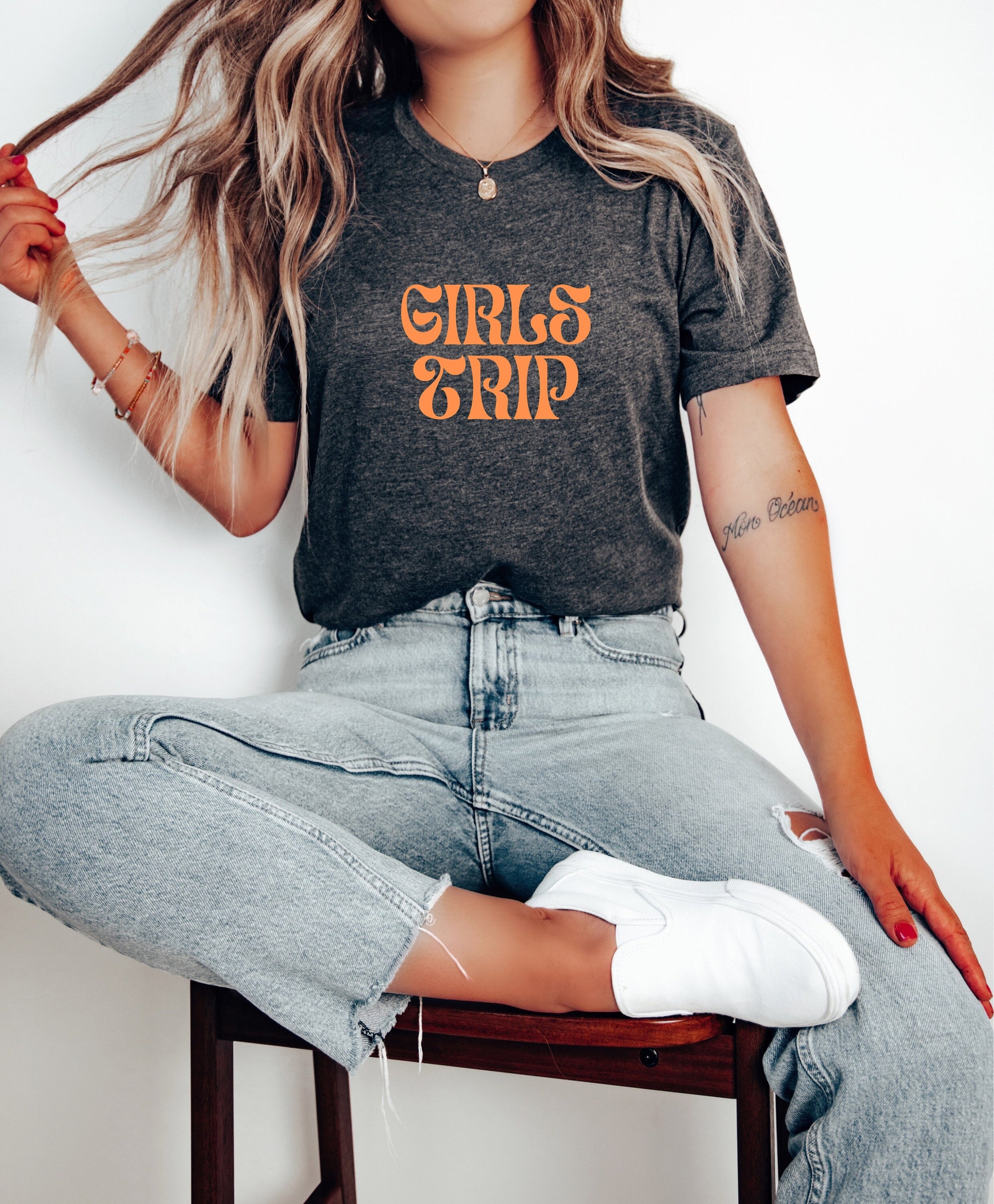 Girls Trip Shirt Girls Vacation Shirt Travel Buddies Tee Women39s Adventure Top Girls Trip Gift Idea Graphic Tee – Easygoing Wear · Perfect For Daily Wear