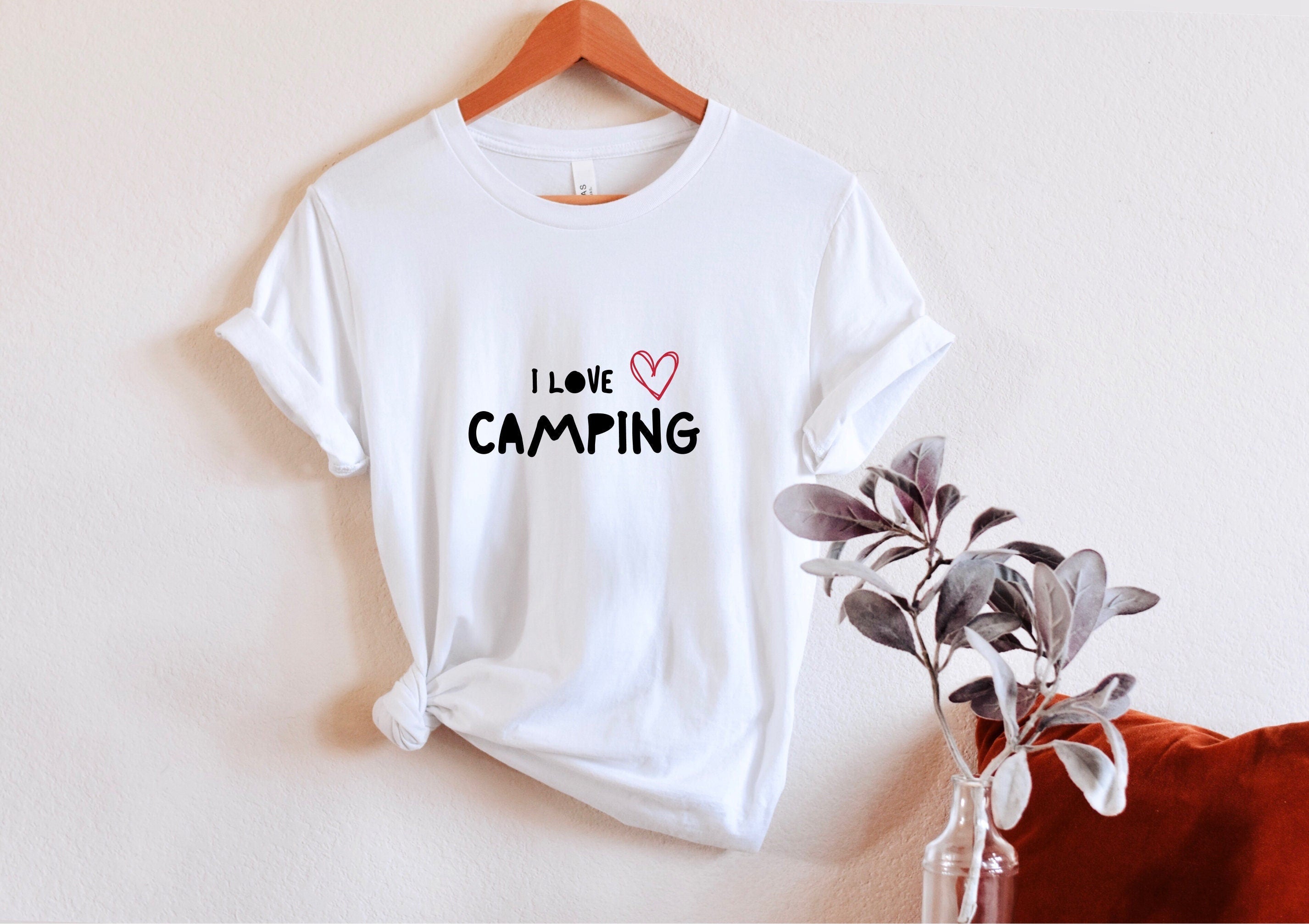 Camping TShirt Camping Lover Shirt Happy Camper Shirt Campfire Tee Wilderness Apparel I love Camping TShirt Camping Gift for her Graphic Tee – Soft Feel · Trending Graphic Apparel