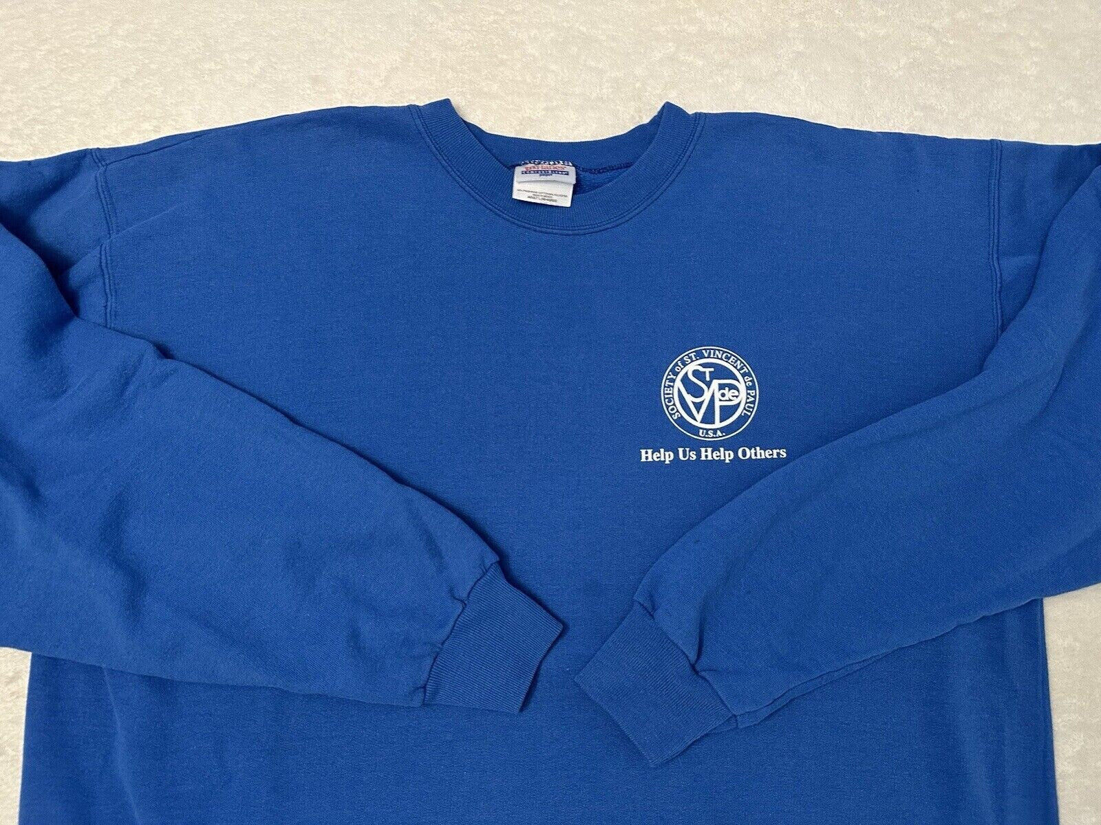 Vintage 1990s 2000s Society of St Vincent De Paul Organization Sweatshirt L XL Sweatshirt – Aesthetic Look · Top Pick For Any Outfit