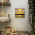 Lake Sunset Canvas Photo Home Bath Kitchen Decor Cabin Art Wildlife Nature Picture Rustic Canvas Photo Tile Gift For Nature Lover Graphic Tee – Fan Favorite · Perfect For Daily Wear