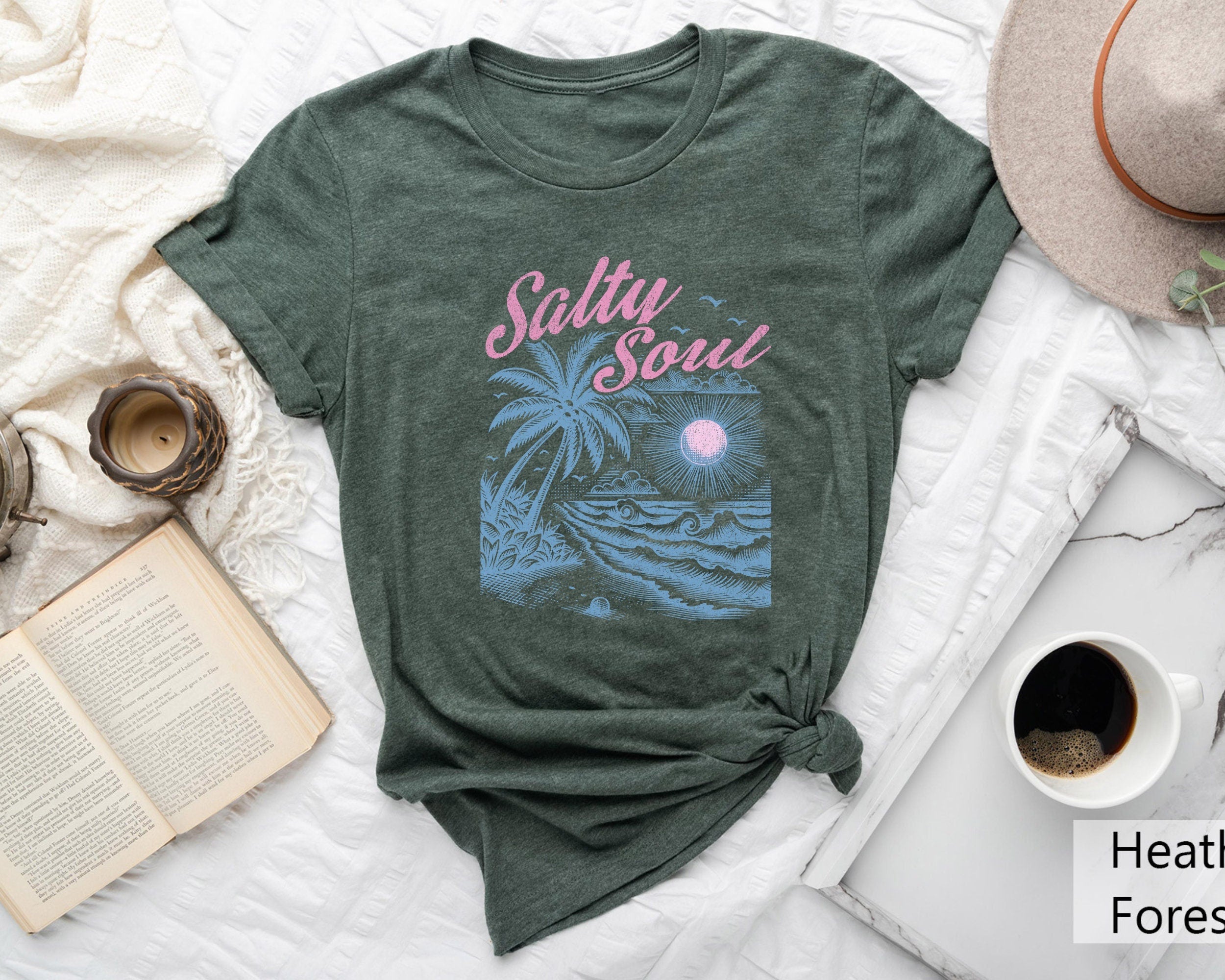 Summer Salty Soul Shirt Summer T shirt Summer Shirt Beach Vibes Shirt Trendy Aesthetic Summer Shirt Summer Tee Summer 2024 Graphic Tee – Aesthetic Look · Great Gift For Fans