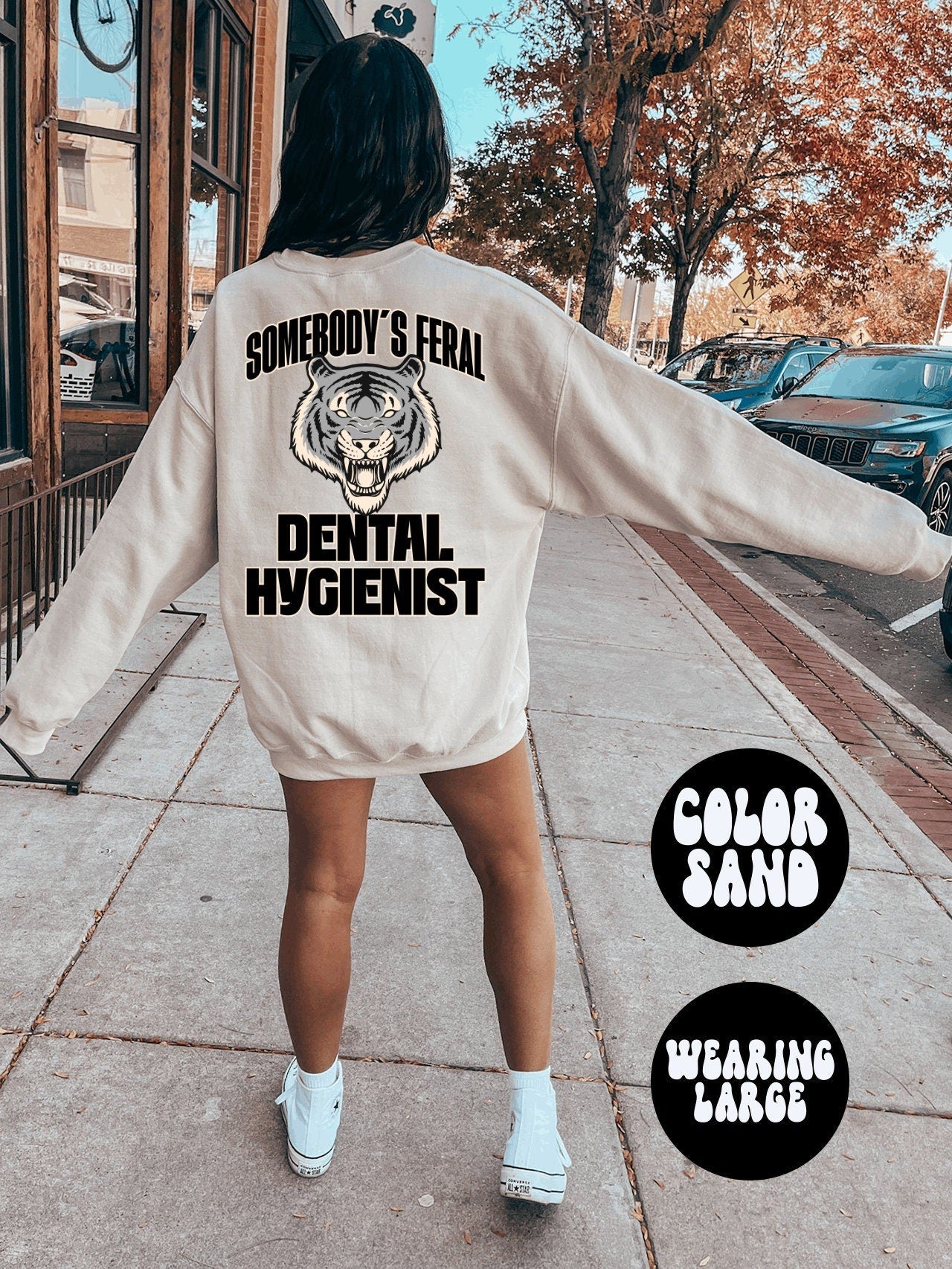 Dental Hygienist BACK PRINT Sweatshirt Gifts Crewneck Funny Sweater Shirt Jumper Men Women Him Her Sweatshirt – Soft Feel · Must-Have Style