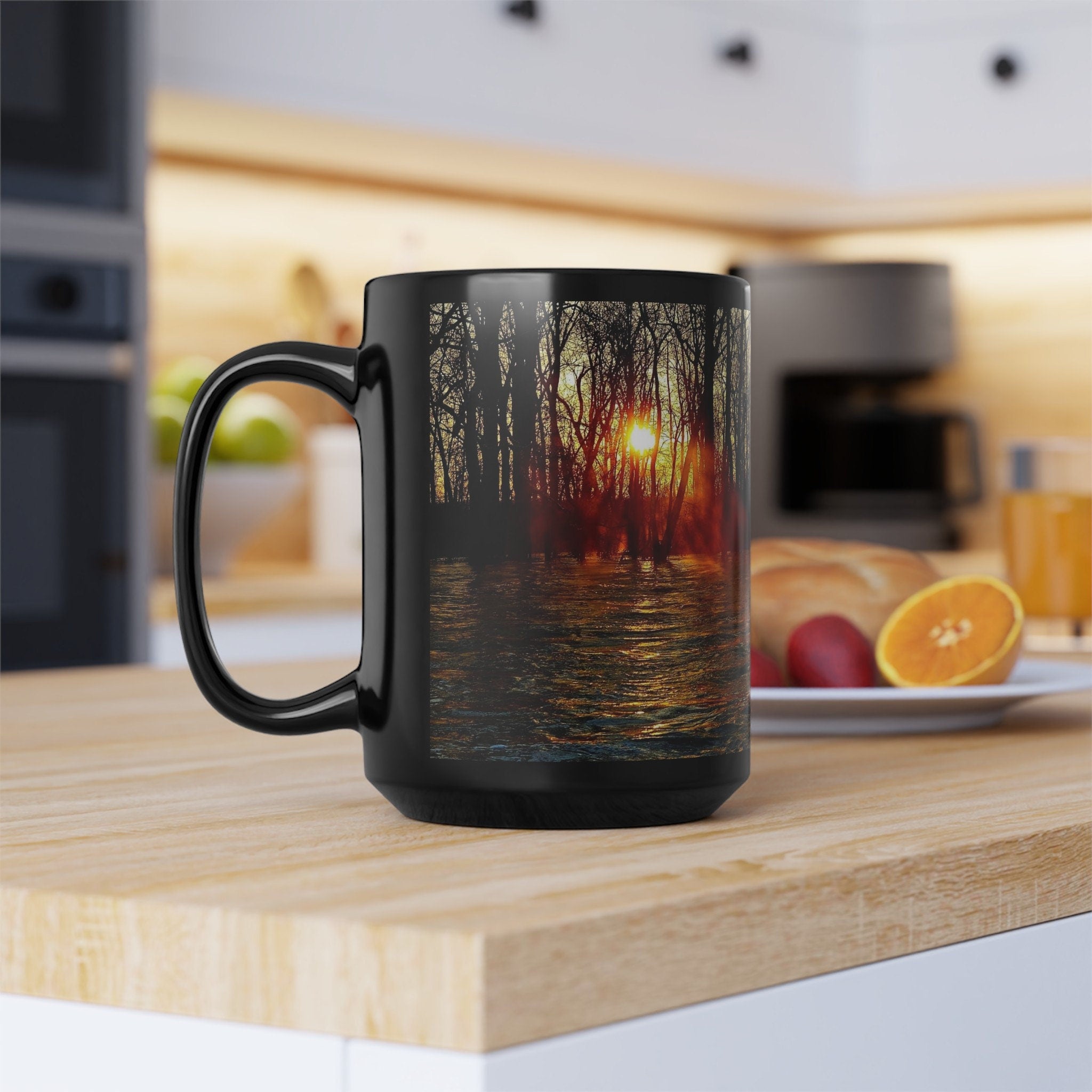 River Sunset Coffee Mug Camping RV Home Coffee Cup 15 oz 11 oz Home Decor Camping Coffee Sunrise Mug Nature Gift Birthday Hiking Mug Graphic Tee – Cozy Vibes · Great Gift For Fans