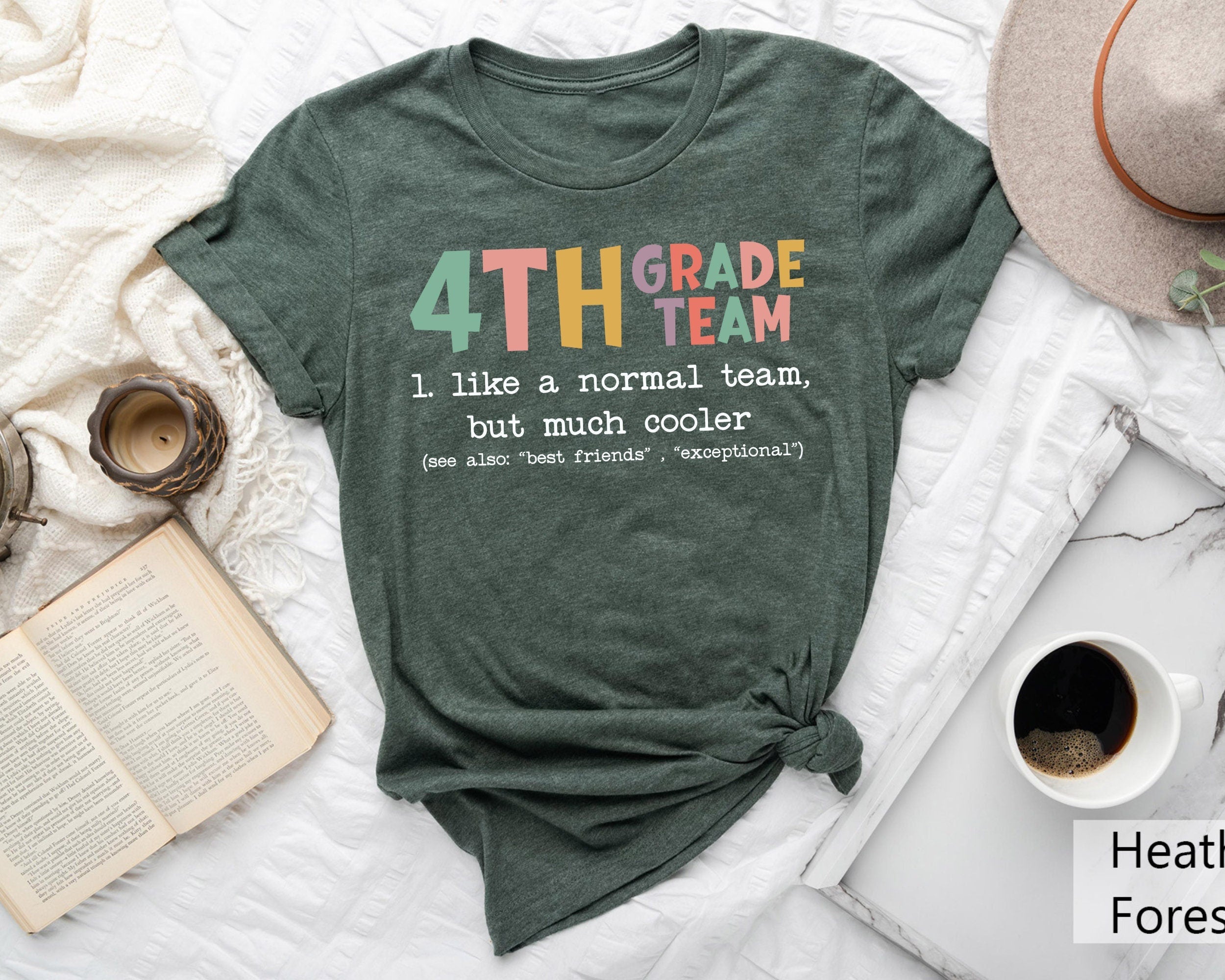 Custom Fourth Grade Team Shirts 4th Grade Teacher Shirt 4th Grade T Shirt Fourth Grade TShirt Elementary School Teacher Team Shirts Graphic Tee – Soft Feel · Perfect For Daily Wear