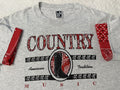 Vintage 1990s 90s American Country Music Cowboy Western Boot Bandana T Shirt L Graphic Tee – Cozy Vibes · Great Gift For Fans