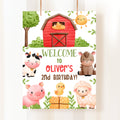 Farm Animals Birthday Welcome Sign Barnyard Birthday Welcome Party Sign Boy Farm Birthday Printable Signs Farm Welcome Sign Barn Pig FARM1 Graphic Tee – Premium Graphic · High-Quality Print