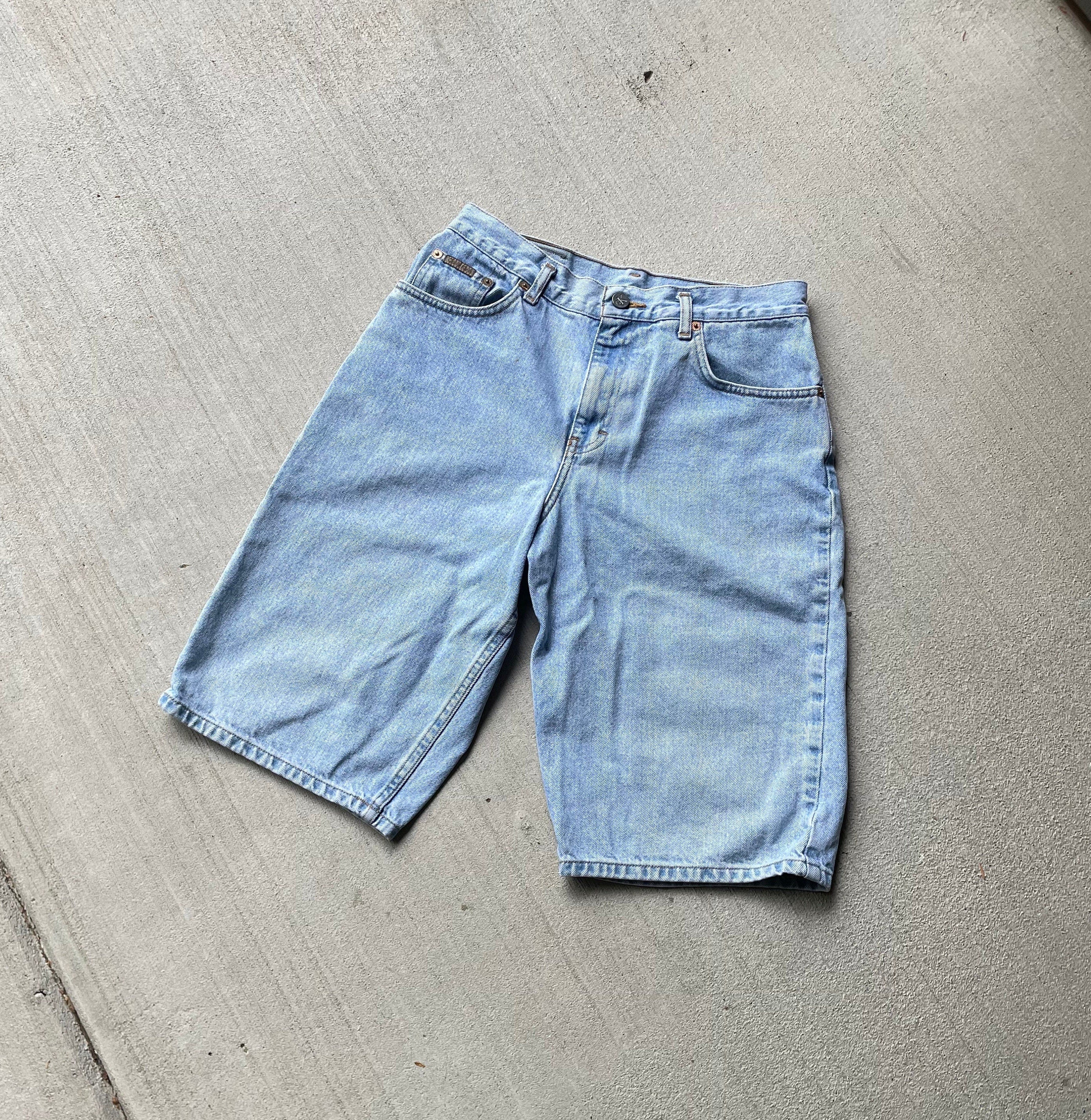 90s Calvin Klein Light Wash Jorts Vintage 90s long denim shorts Graphic Tee – Fan Favorite · Top Pick For Any Outfit