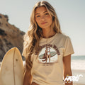 Whiskers on Waves T Shirt Surfing Cat Tee Beach Lover Top Coastal Casual Wear Surfer Kitty Shirt Gift for Surfer Unisex Tee Graphic Tee – Fan Favorite · Trending Graphic Apparel