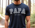 Personalized Papa Est Shirt Papa Tshirt Papa Shirt Gift for Papa Papa Tee Papa with Est Date Graphic Tee – Aesthetic Look · Top Pick For Any Outfit