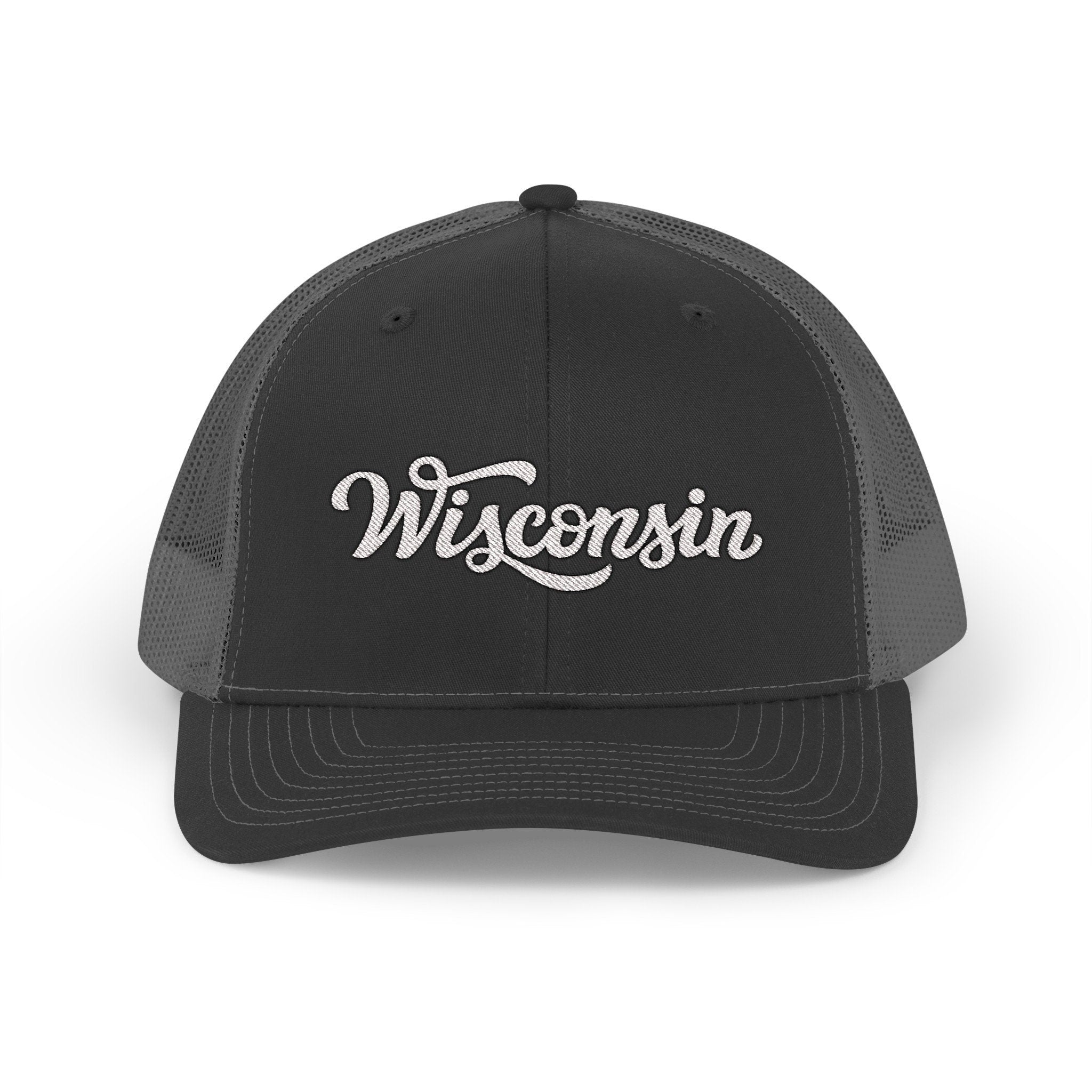 Wisconsin Snapback Trucker Cap Embroidered Wisconsin Hat Personalization Available Graphic Tee – Soft Feel · Perfect For Daily Wear