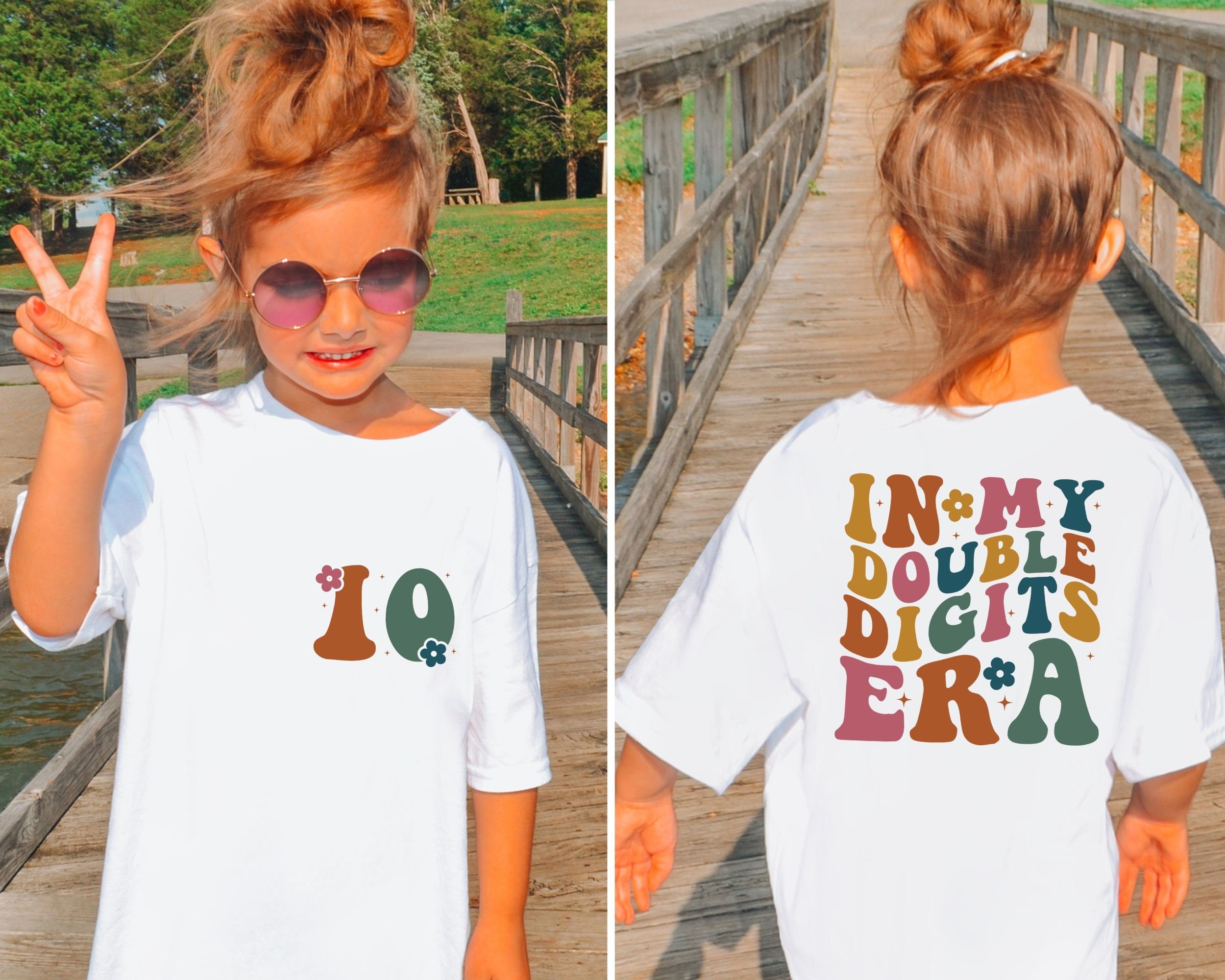 In My Double Digits Era Shirt 10th Birthday Shirt Personalized Birthday Gifts Girls Birthday Party Tee 10 Year Old Birthday Gift Graphic Tee – Premium Graphic · Great Gift For Fans