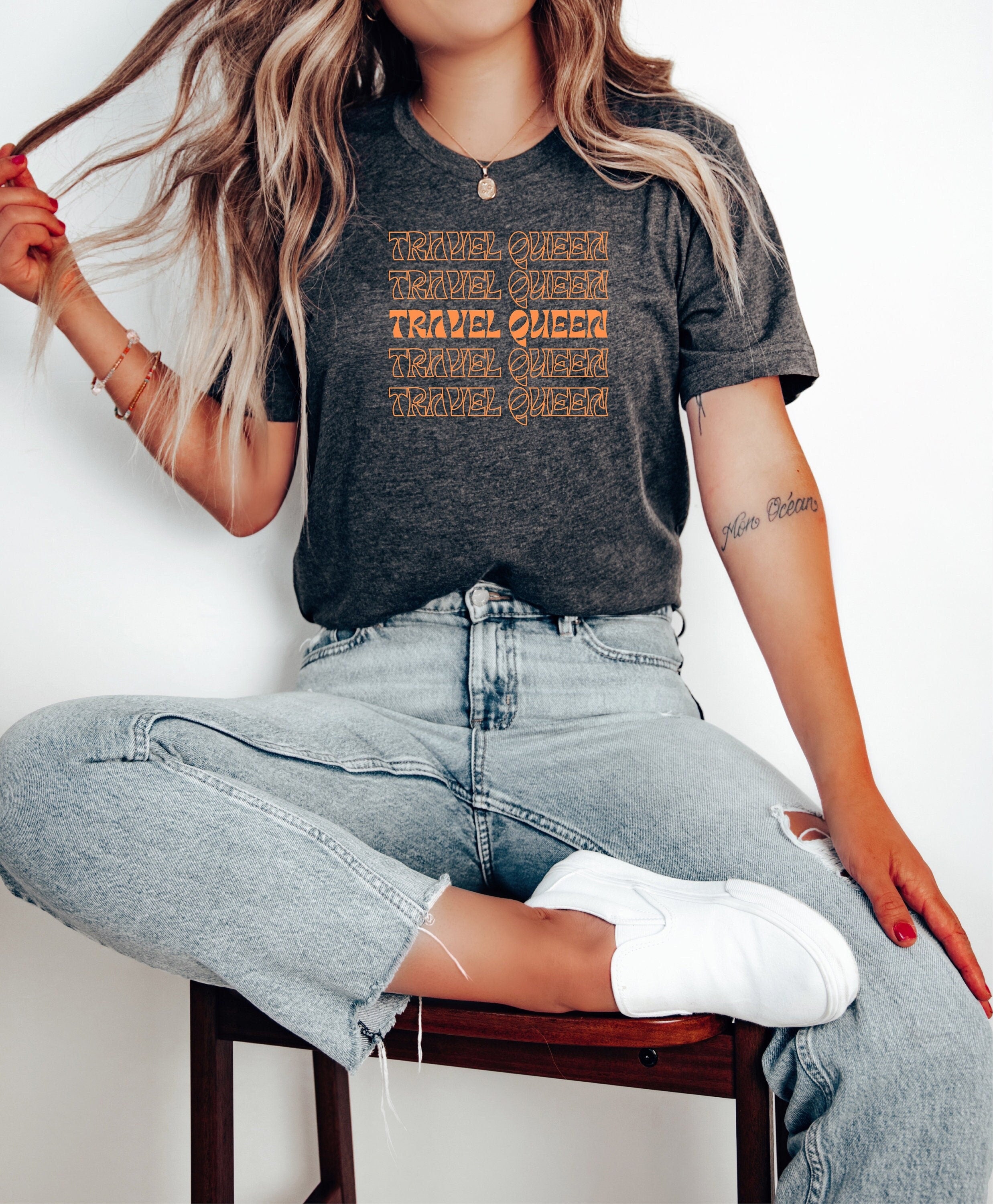Travel Queen T Shirt Travel Lover Gift For Her Women39s Travel Tshirt Adventure Seeker Shirt Stylish Travel Shirt Graphic Tee – Fan Favorite · Great Gift For Fans