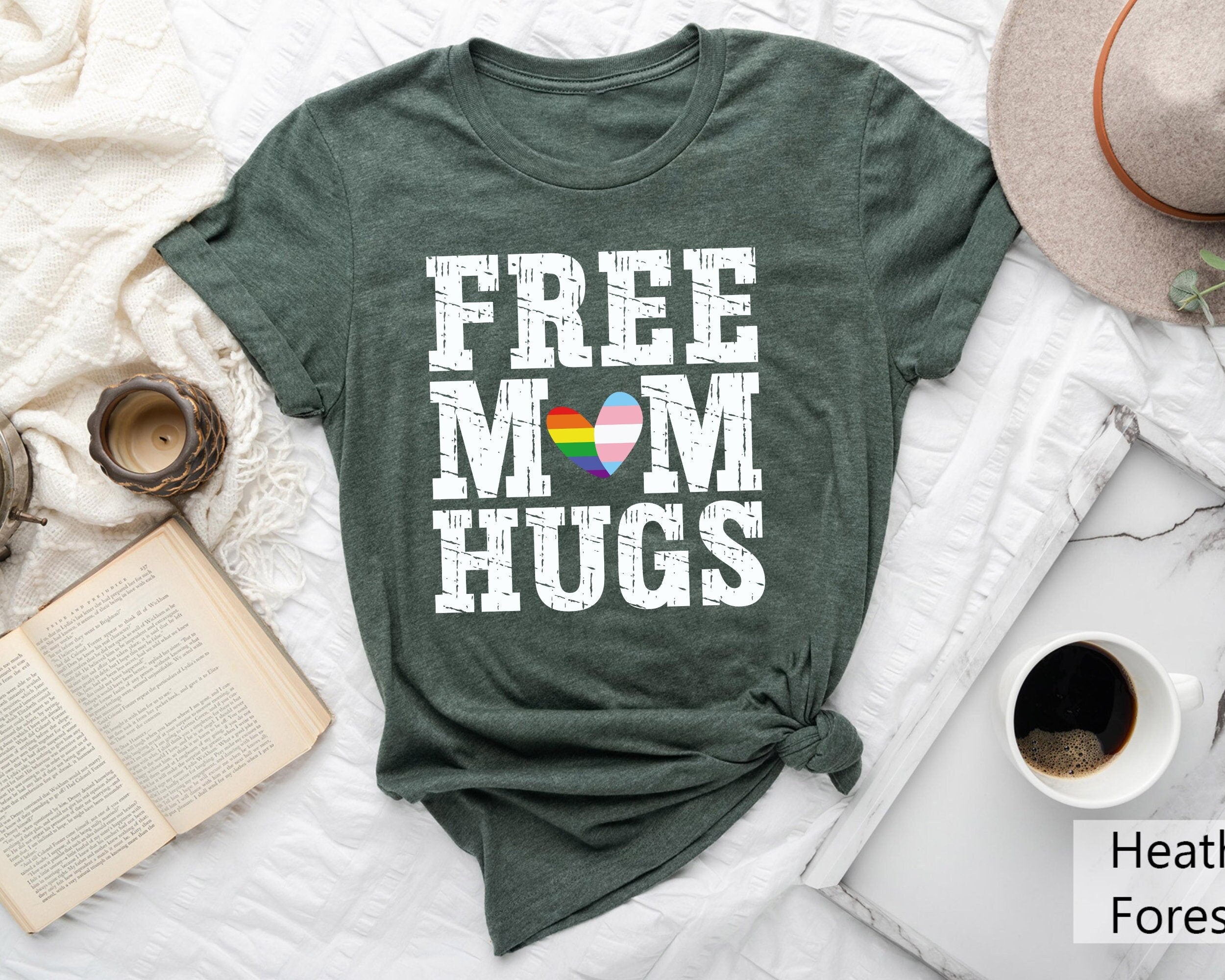 Free Mom Hugs Pride Shirts Pride Month Shirts Pride T Shirts Free Mom Hugs Pride Shirts Proud Mom Shirts LGBTQ Shirts Graphic Tee – Soft Feel · Top Pick For Any Outfit