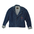 Trussardi Jeans Womens Blue Denim Blazer Jacket Vintage High End Designer VTG Graphic Tee – Warm & Stylish · High-Quality Print