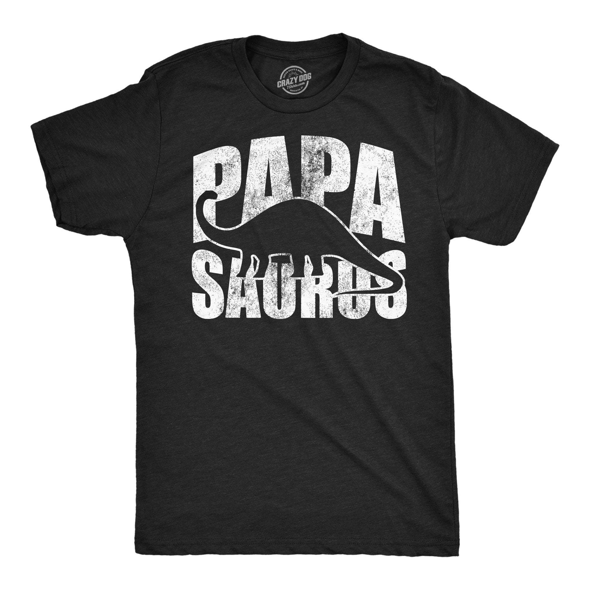 PAPA Saurus Tee Shirt Grandpa Dinosaur TShirt Gift For New Papa TREX Relative Top Jurassic Dino Joke Shirts Papasaurus Silhouette Graphic Tee – Warm & Stylish · Perfect For Daily Wear