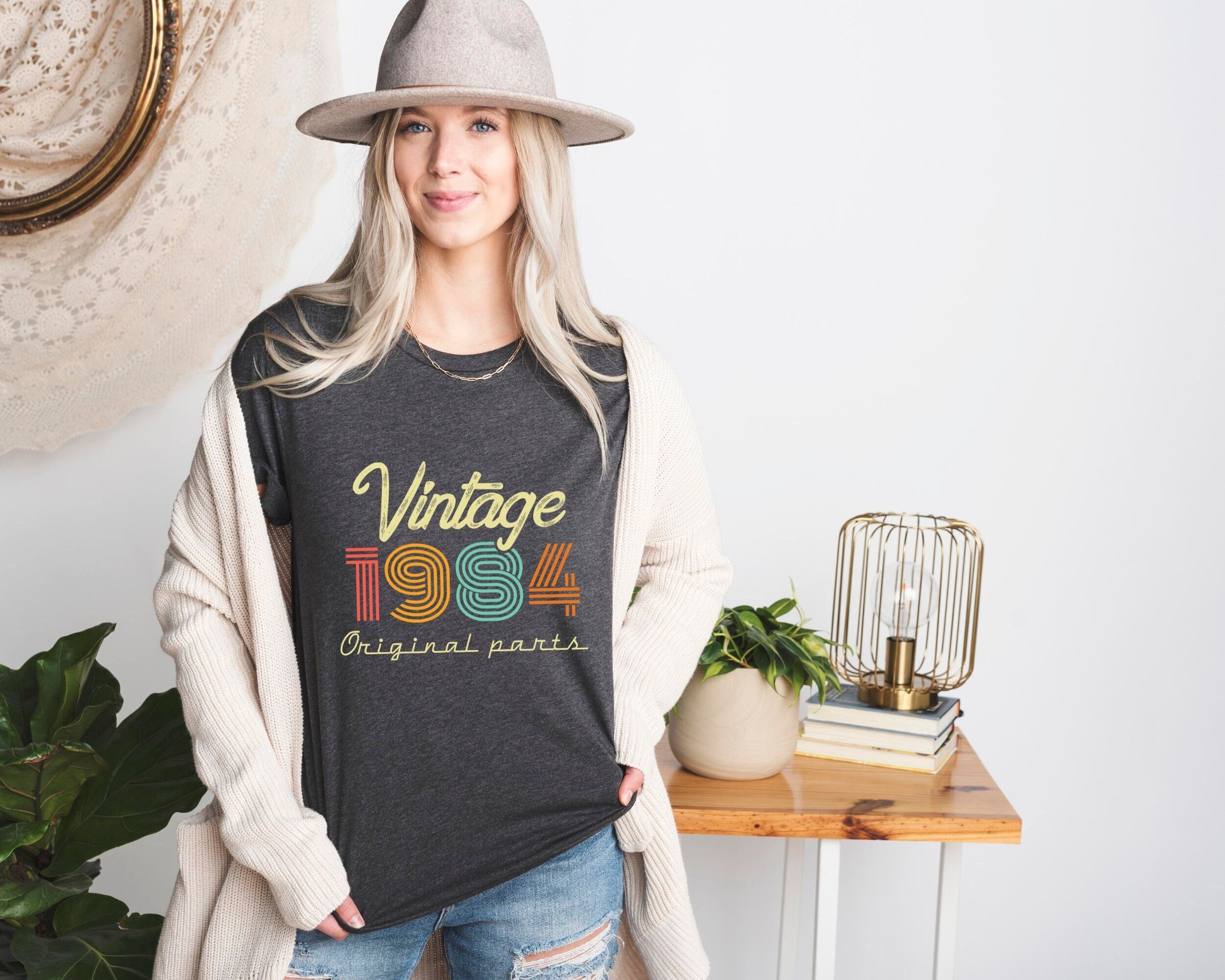 40th Birthday Retro Shirt 1984 Birthday Sweatshirt Gift 40 Years Bday Number Shirt for Women Men Forties Bday Tee For Wife Or Husband Sweatshirt – Easygoing Wear · Top Pick For Any Outfit