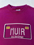 Vintage 1980s John Muir College University San Diego License Plate T Shirt XL Graphic Tee – Aesthetic Look · Must-Have Style