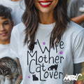 Wife Mother Cat Lover T Shirt Unisex Cat Mom Tee Cute Mother Cat Shirt Gift for Mom Graphic Tee – Soft Feel · Perfect For Daily Wear