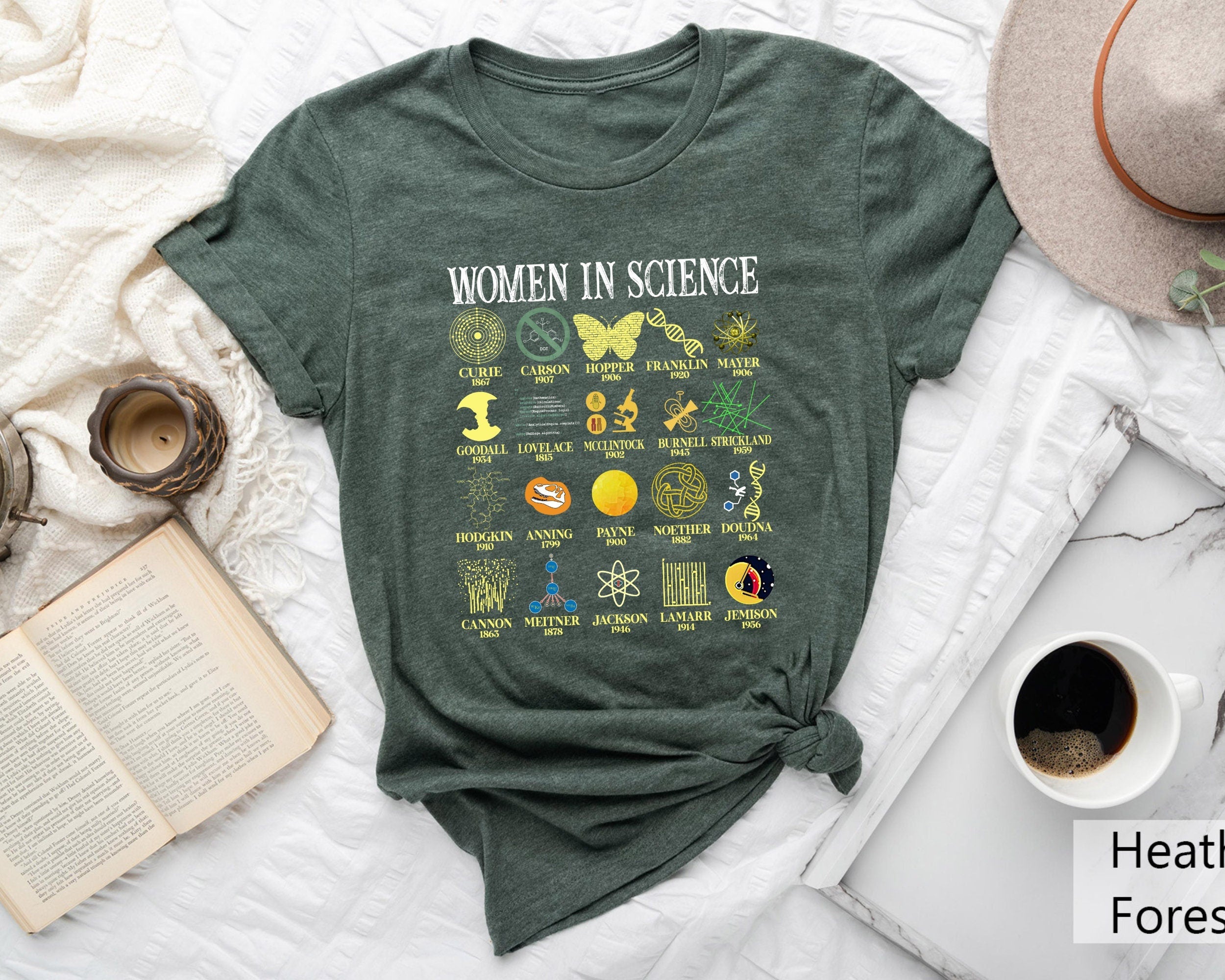 Women in science scientist t shirt Graphic Tee – Premium Graphic · Trending Graphic Apparel