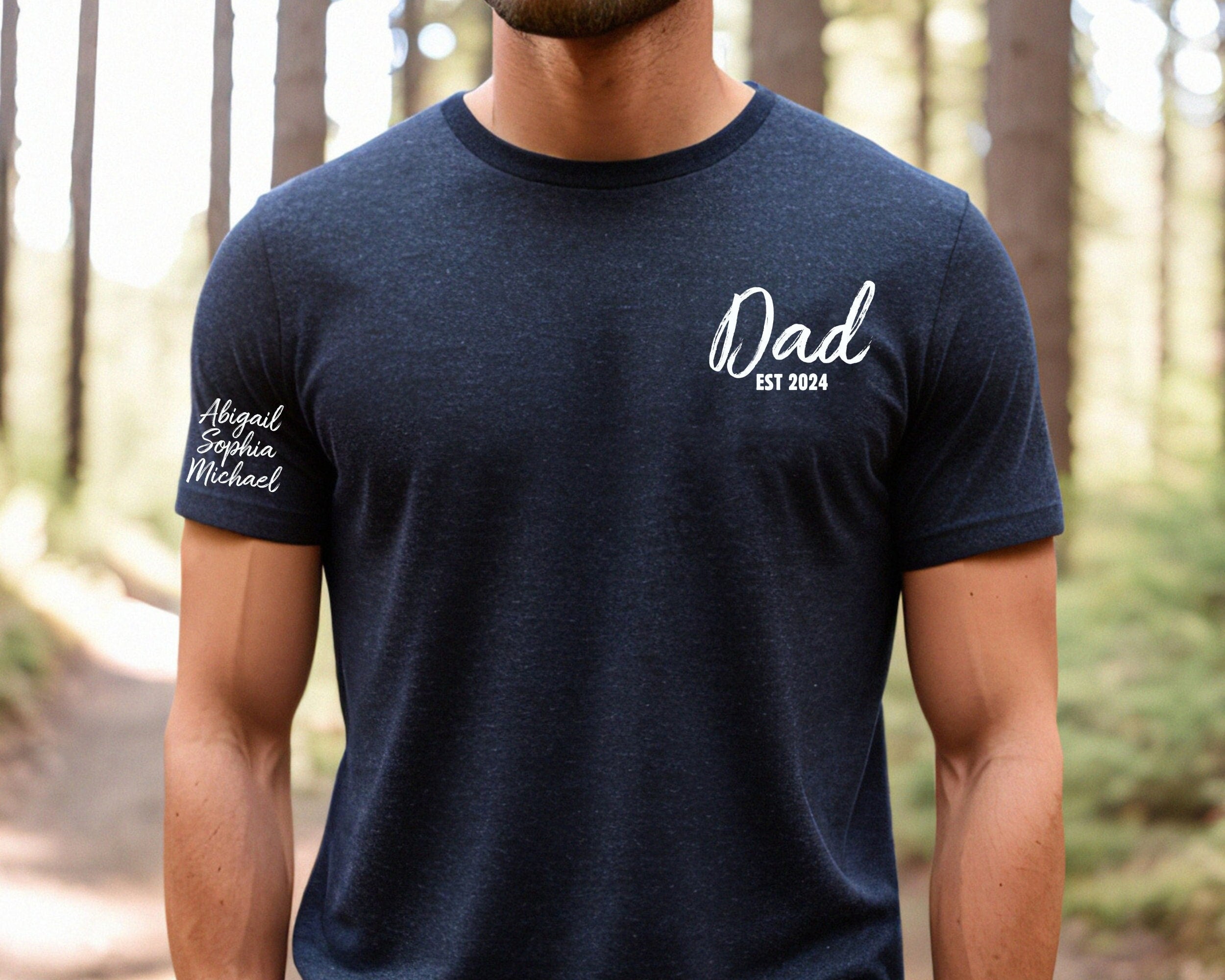 Personalized Dad Shirt With Kids Names Dad Tshirt Dad Shirt Gift for Dad Dad Tee Dad with Kids Names Graphic Tee – Everyday Comfort · Trending Graphic Apparel