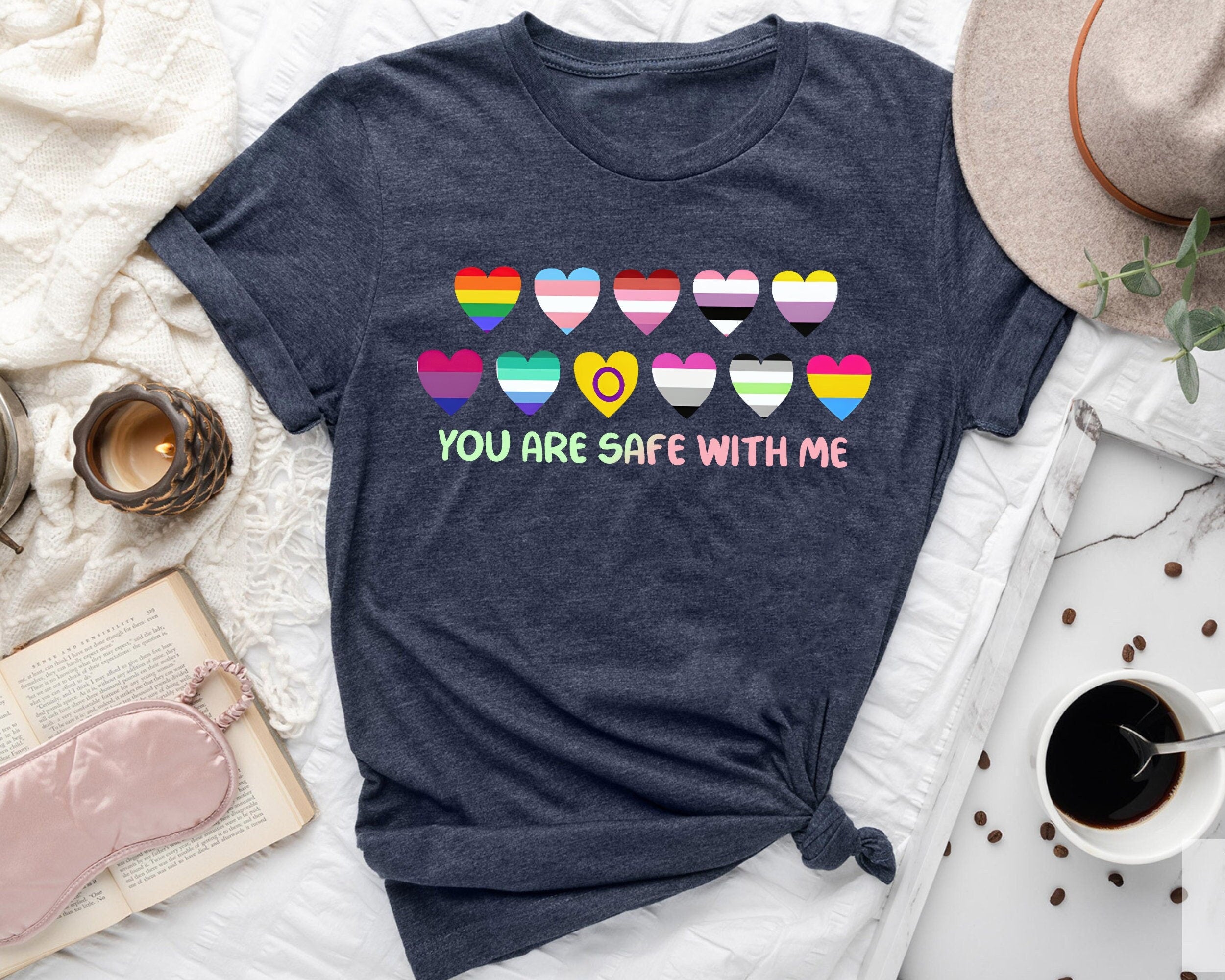 You are safe with me pride month t shirt Graphic Tee – Warm & Stylish · High-Quality Print