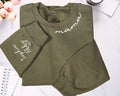 Custom Mama Sweatshirt With Kids Name On Sleeve For Momma Sweater For Mothers Day Personalized Mom Hoodie Mommy Birthday Gift New Mom Gift Hoodie – Bold Style · Trending Graphic Apparel