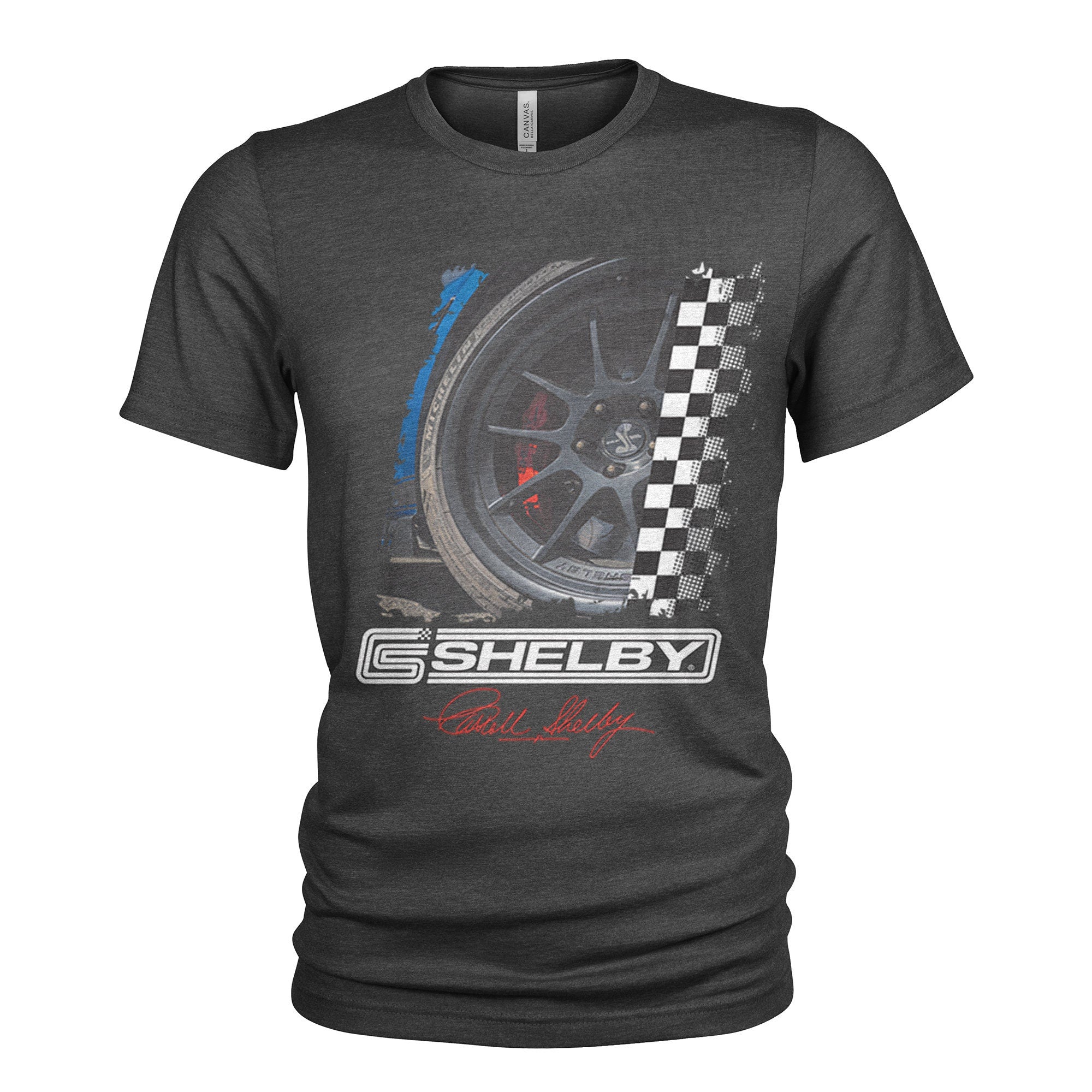 Carroll Shelby Vintage Racing Unisex Heathered T Shirt Graphic Tee – Everyday Comfort · Great Gift For Fans