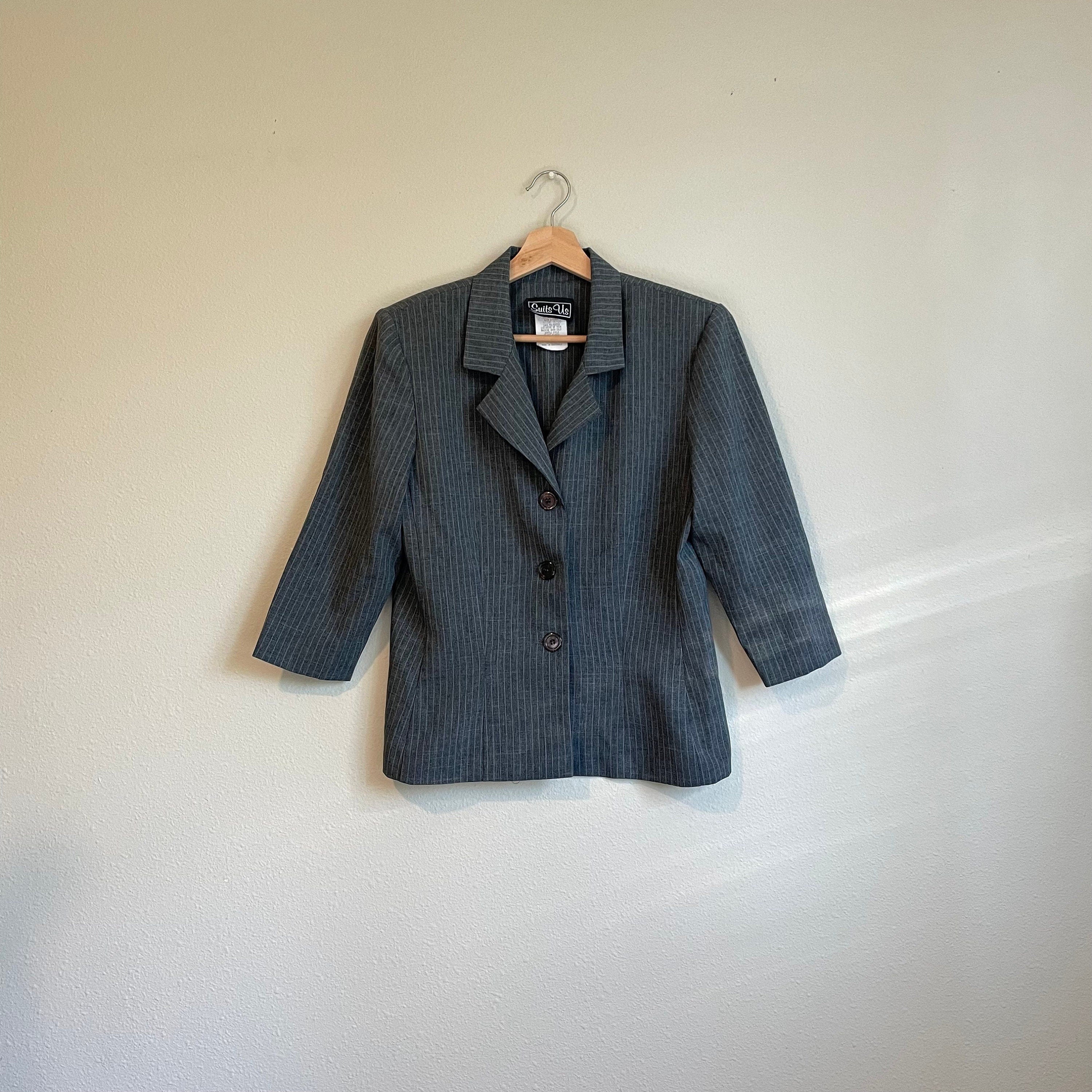 Vintage y2k 00s grey pinstripe blazer size m Graphic Tee – Bold Style · Must-Have Style