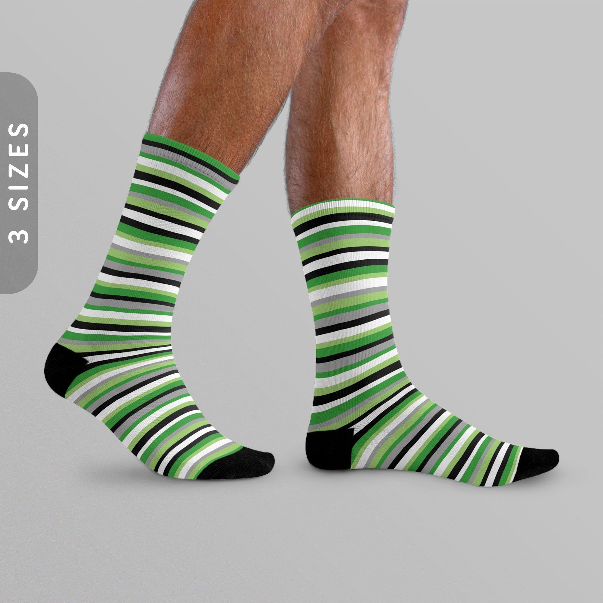 Aromantic Pride Socks Aromantic Pride Flag Stripes Sublimation Socks Aro Ace Flag Socks LGBTQ Aromantic Asexual Pride Gift Graphic Tee – Cozy Vibes · Trending Graphic Apparel
